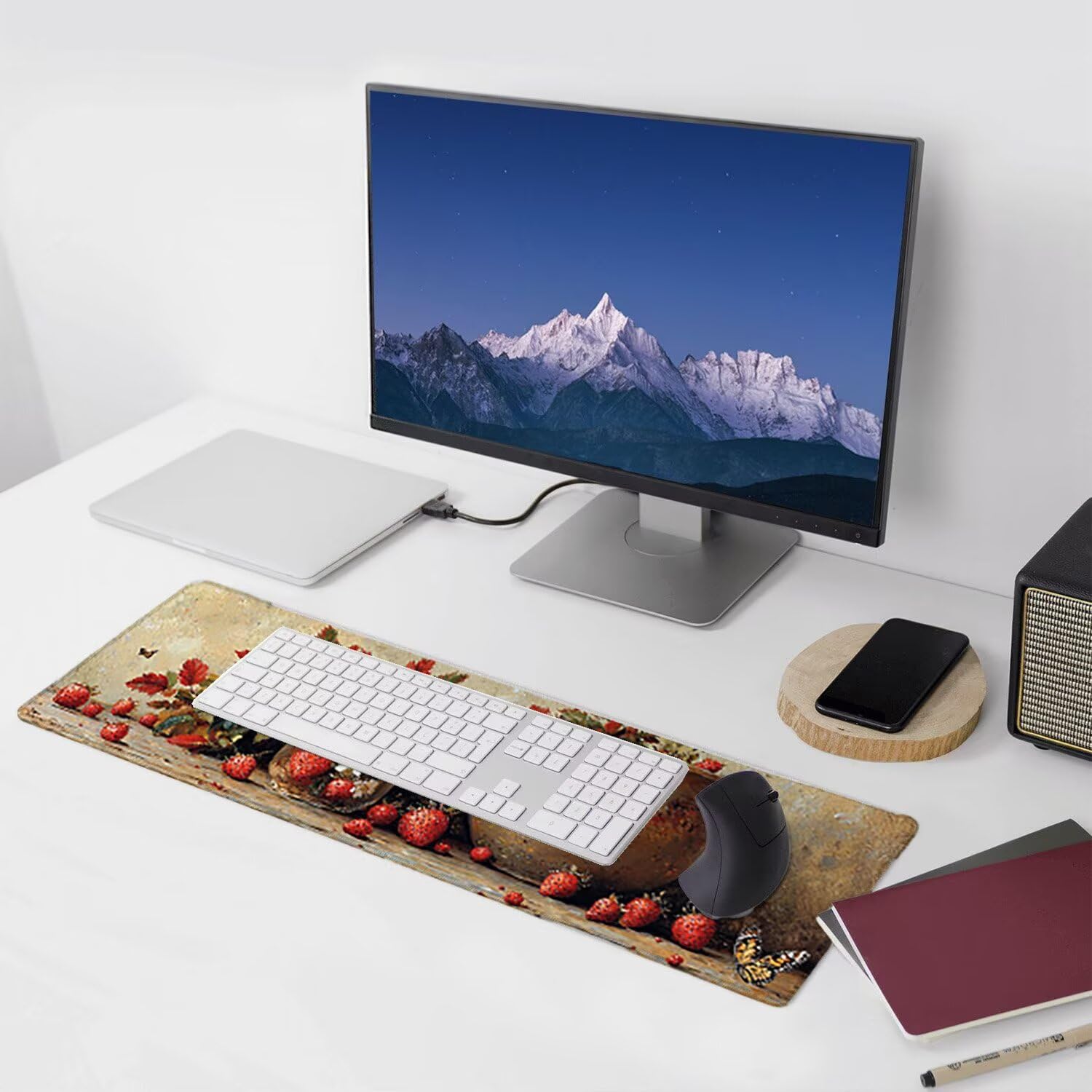 Tappetino per Mouse XXL 1600 x 800 x 3mm Tappetino Mouse Gaming Grande, Mousepad con Base in Gomma Antiscivolo, Tappeto per Tavolo da Gaming per Mouse e Tastiera, Accessori PC, Regalo (Zen) V-72