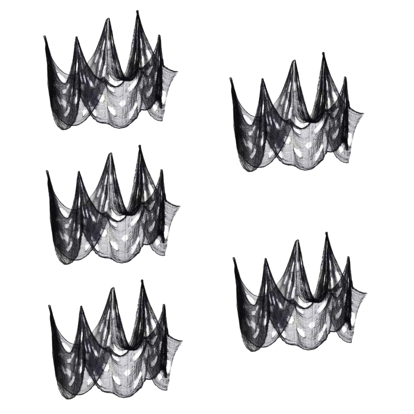 Uonlytech 5 Stück Halloween Foto Requisite aus Polyester Gruseliges Tuch für Türrahmen und Terrassen Leicht zu Hängen Lange Nutzungsdauer Halloween Deko für Schaurige Atmosphäre