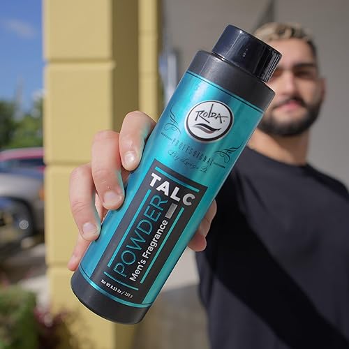 Miniatura 4 de Rolda Talco de barbero para hombre, la solución de talco blanco para después del afeitado es altamente absorbente y proporciona una sensación fresca