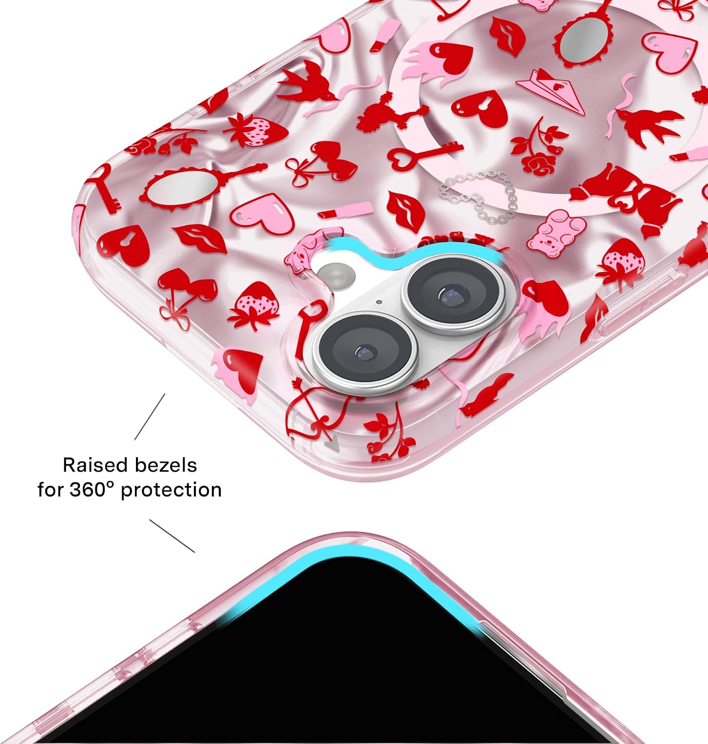  Case for iPhone 17 | Compatible with MagSafe | 10ft Drop Tested | Protective Valentine's Day Cases | Lover Girl Holo thumbnail