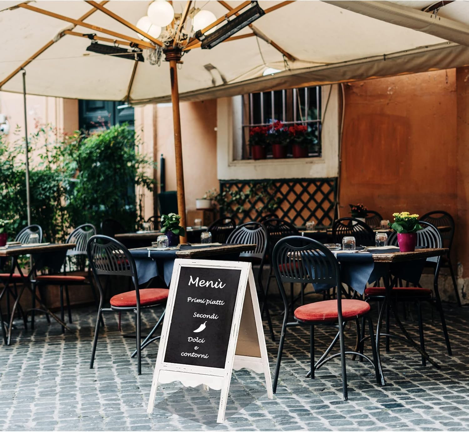 Biscottini Lavagna Nera con cavalletto 95x50x6 cm - Lavagna Bifacciale da Terra Ristorante Bar - Lavagna Cancellabile in Legno - Lavagnetta cucina - Lavagna per Bambini - Lavagna Ardesia da Gesso