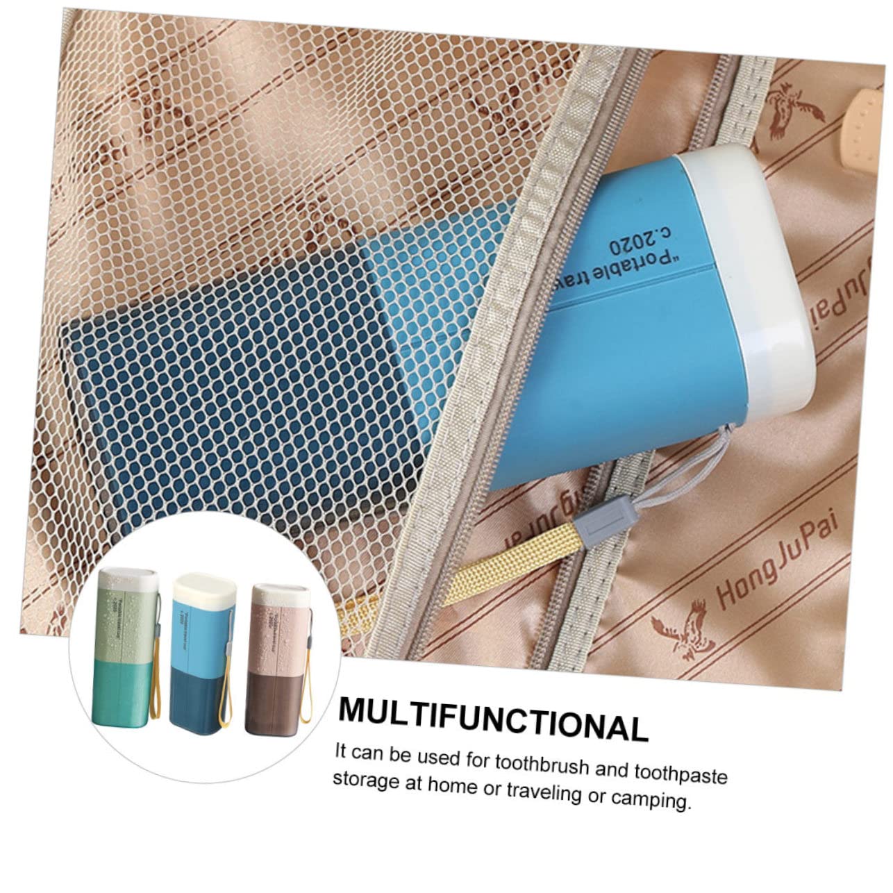 3pezzi Tazze Portatili Per Spazzolino Da Denti Per Viaggio Contenitore Multiuso Per Dentifricio e Accessori