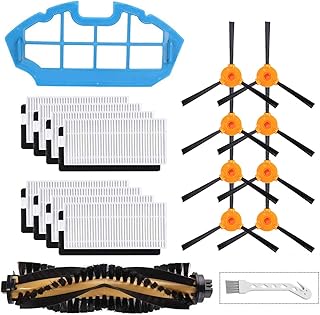 Replacement Filters and Brushes for Ecovacs Deebot N79 N79s DN622 500 N79w Robotic Vacuum Cleaner.(8 Side Brushes,8 Filters,1 Main Brushes, 1 Primary Filter, 1 Cleaning Tool.)