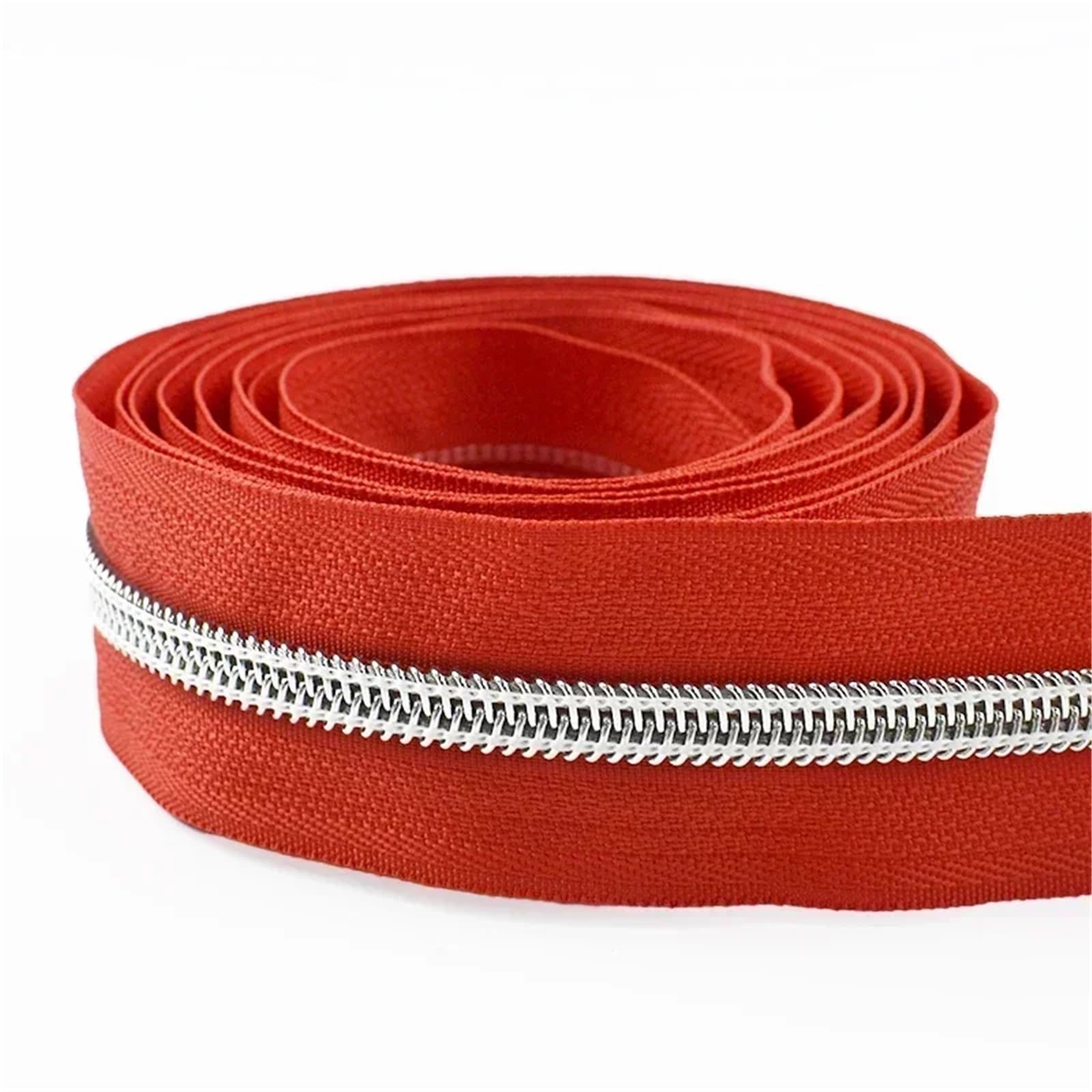 Two Way Zipper 2pc Silver 5# Nylon Zipper Tapes 1-5M Zippers Continuous Zip Roll Garment Repair Closure Zips Sewing Accessories(43,2Meters)