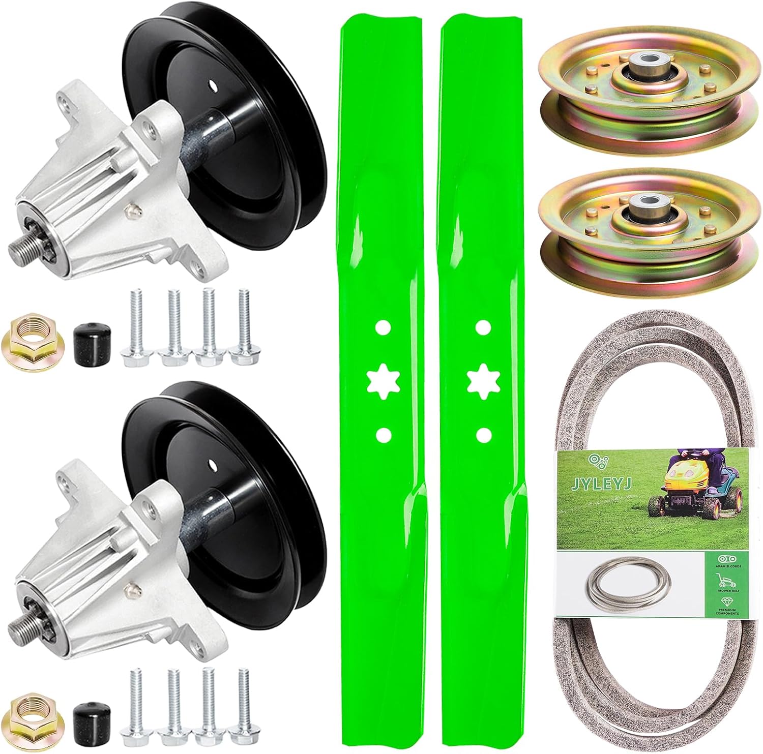 42'' Deck Rebuild Kit for MTD Cub Cadet RZT-42 LTX1040 LTX1042 Troy Bilt Pony Bronco 42 Mower Includes 2 Spindle 918-04822B 618-04822 918-04889, 2 Blade 742-04308, 2 Idler 756-04129, 1 Be lt 754-04060