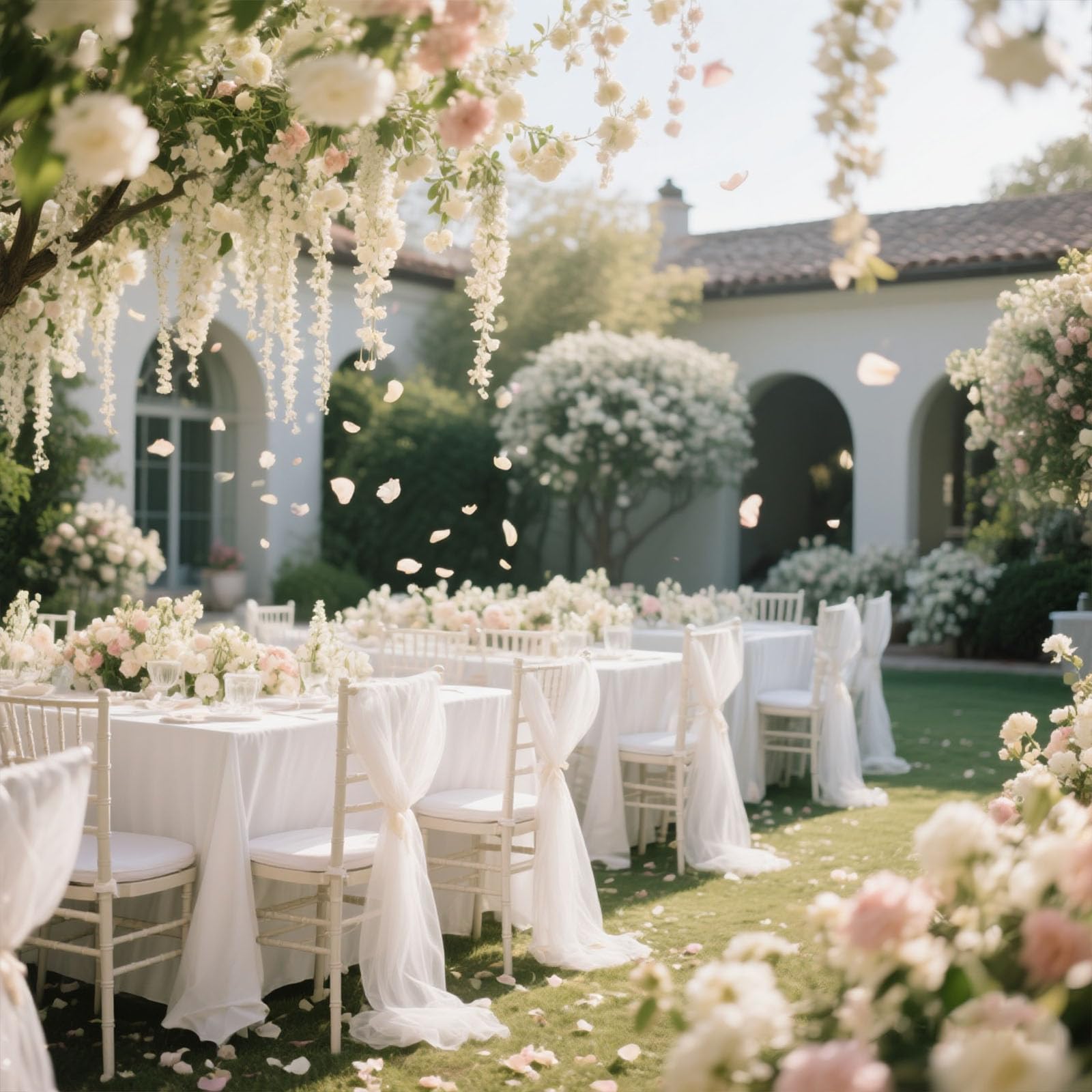 Rouleau De Tulle Blanc 30cm X 92M, EUBSWA Chemin De Table Tissu