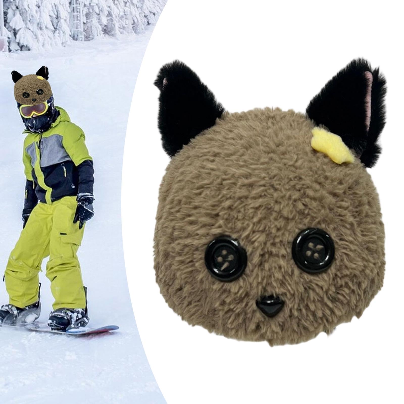 Copertura Casco Copertura Casco Snowboard Accessorio Decoro Casco Buffo in Peluche Caldo con Design Orecchie Gatto Perfetta per Adulti E
