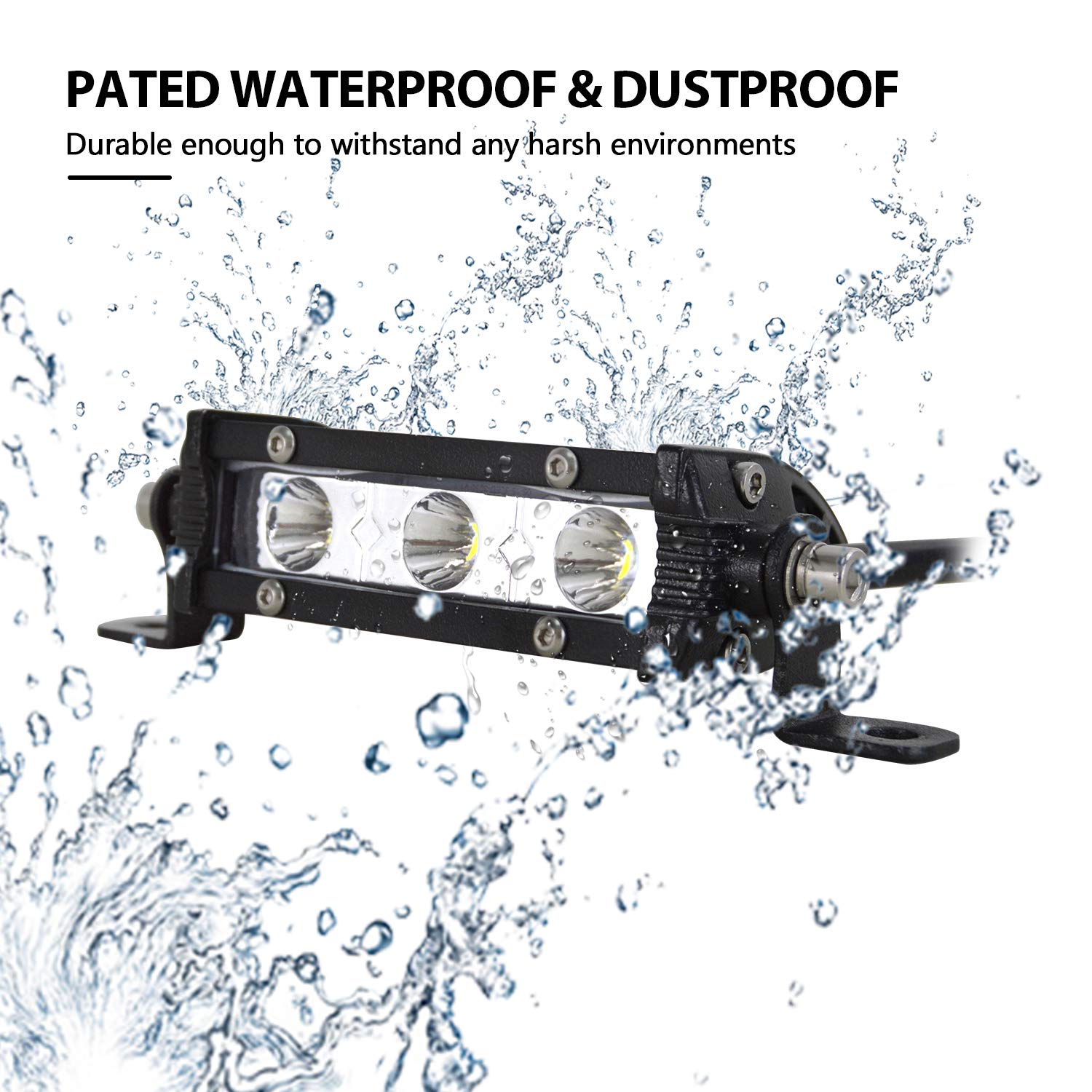 Willpower 15 cm 15 W Led oświetlenie robocze Bar jednorzędowe światło LED wiązka punktowa wodoodporne światła przeciwmgielne offroad światła do jazdy 4 x 4 ciągnik ciężarówka łódź ATV UTV SUV