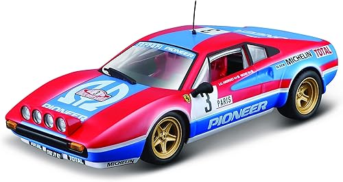 Bburago Ferrari Racing 308 GTB (1982) Super Car - Escala 1:43 - Increíblemente detallada réplica de fundición a presión modelo coleccionable