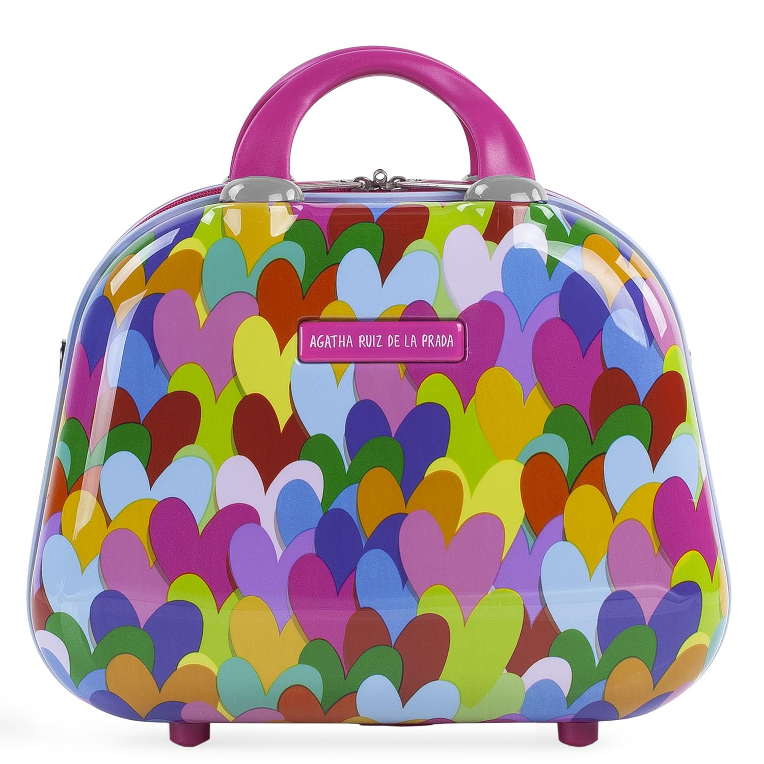Agatha Ruiz de la Prada - Kosmetikkoffer Hartschale Groß, Beautycase Damen, Trolley & Handgepäck Koffer: Beauty Case Hartschale, Kosmetik Koffer, Kosmetiktasche Groß - Ideal für Reisen!, Fuchsia