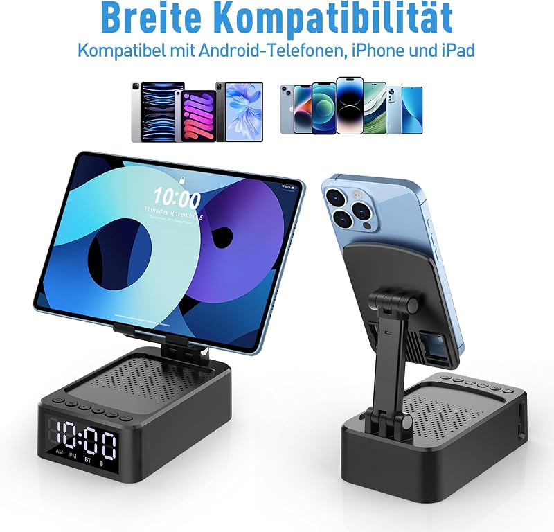Boxă Bluetooth ZOOI cu suport pentru telefon mobil, cadou de ziua de naștere pentru tată sau bărbați, calendar de advent