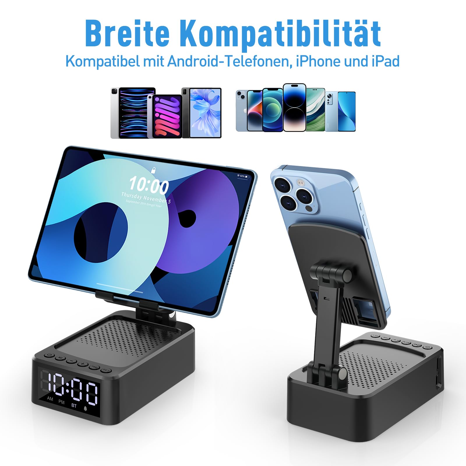 ZOOI Idee Regalo Uomo, Altoparlante Bluetooth con Supporto, Festa del Papa Idee Regalo, Gadget Utili, Regalo Festa del Papà, Regali Uomo, Regalo Anniversario per Lui, Regalo Compleanno Uomo