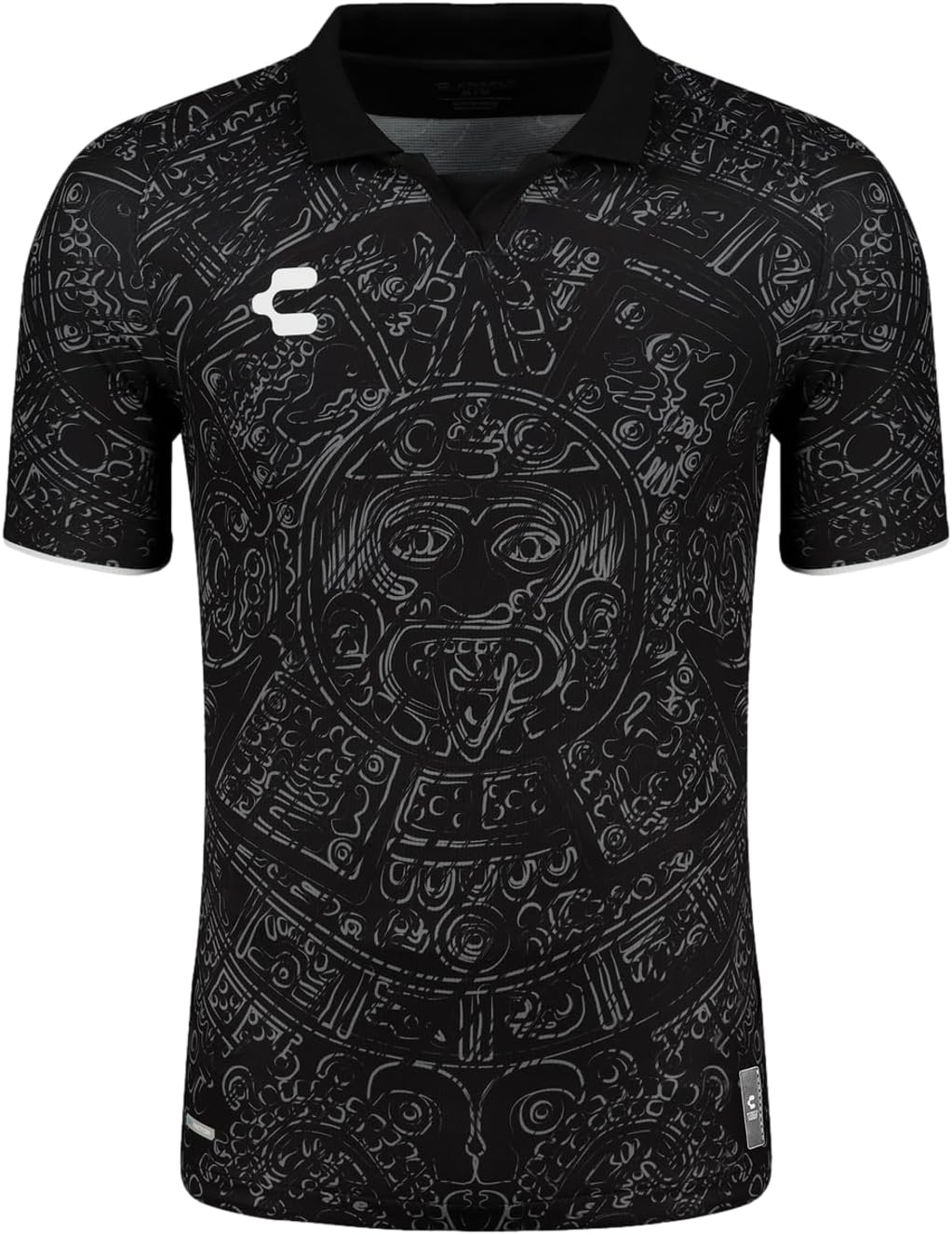 Charly Men's Soccer Mexico 24 Aztec Heritage Black & Green Jersey - Unique Design Inspired by 1998 National Team