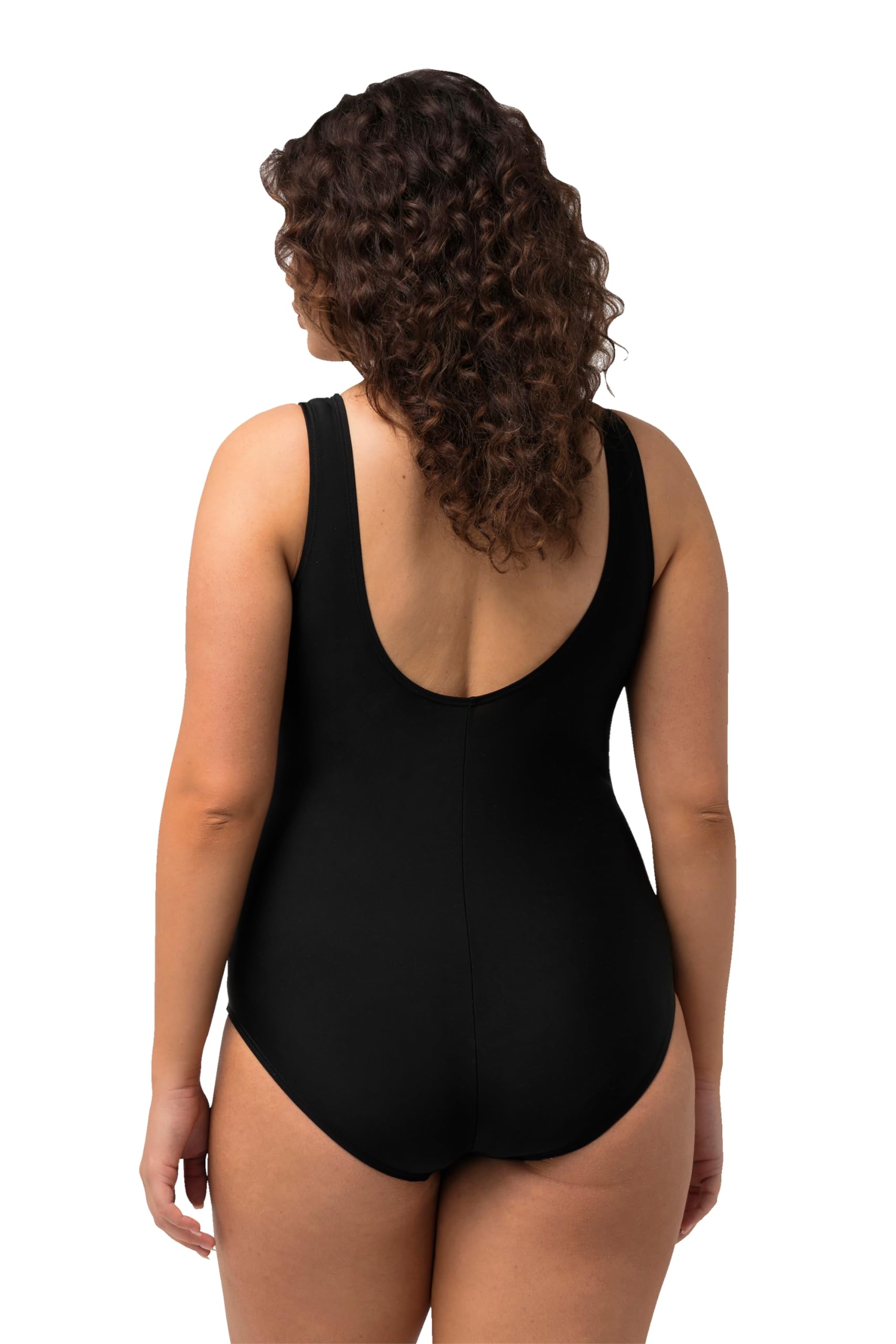 Ulla Popken Femme Grandes Tailles Maillot de Bain, passepoils, Bande sous la Poitrine, Doublure Poitrine 747874