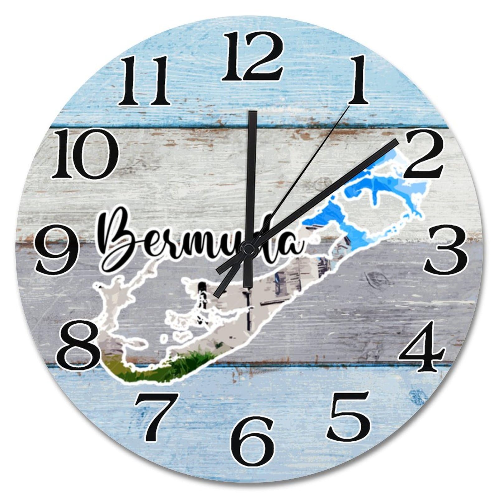 Horloge murale sans tic-tac Bermudes à pile 30,5 cm pour bureau