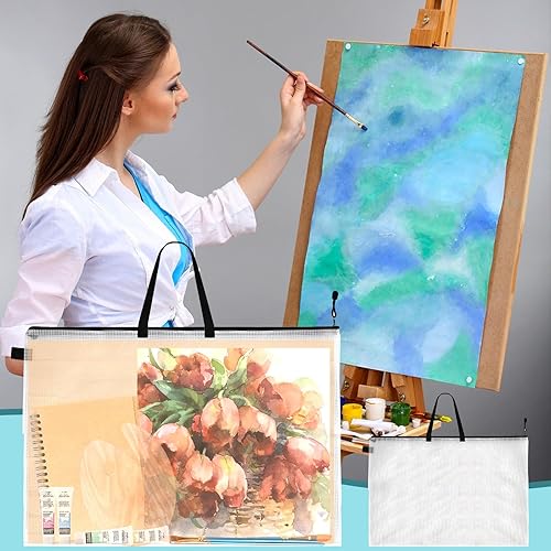 Miniatura 6 de Cartera de arte de 24 x 36 pulgadas, bolsa de arte para portafolio de arte, bolsa de almacenamiento de carteles grandes, bolsa de almacenamiento con