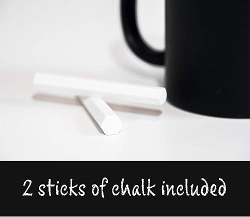 Miniatura 4 de Taza de café de cerámica personalizada con pizarra – Comienza cada día con un nuevo mensaje (tiza incluida), 10.1 fl oz