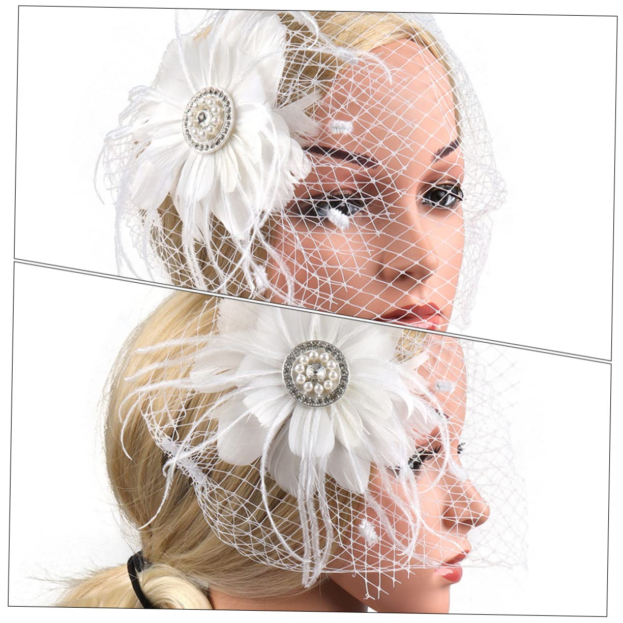 SHERCHPRY 5 Sztuk Spinka Do Włosów Welon Kobiety Fascinator Panna Młoda Fascinator Chluba Dla Panny Młodej Fantazyjne Kapelusze Dla Kobiet Fascynatory Dla Kobiet Spotkanie Przy Herbacie