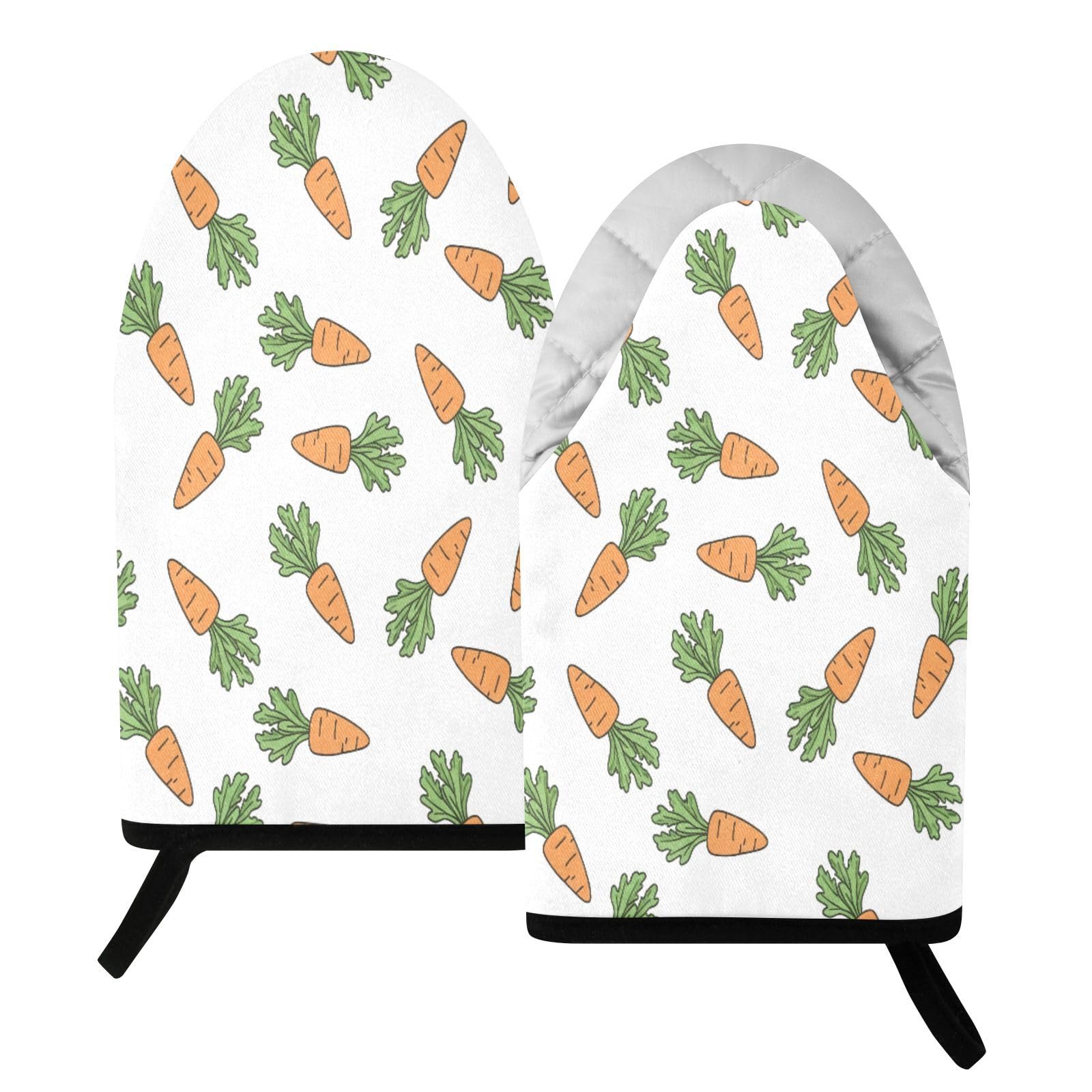 BURSTDDY Carrot Oven Mitt,Heat Resistant Kitchen Mitts for Cooking