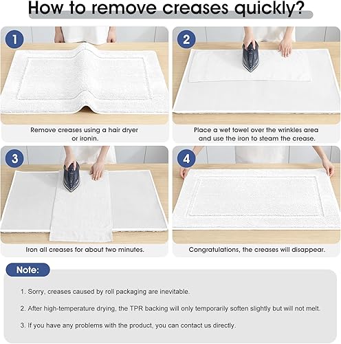 Miniatura 8 de IM HOME Juego de 3 alfombras de baño de microfibra extra suave y absorbente, parte trasera antideslizante, secado rápido, lavable a máquina, para