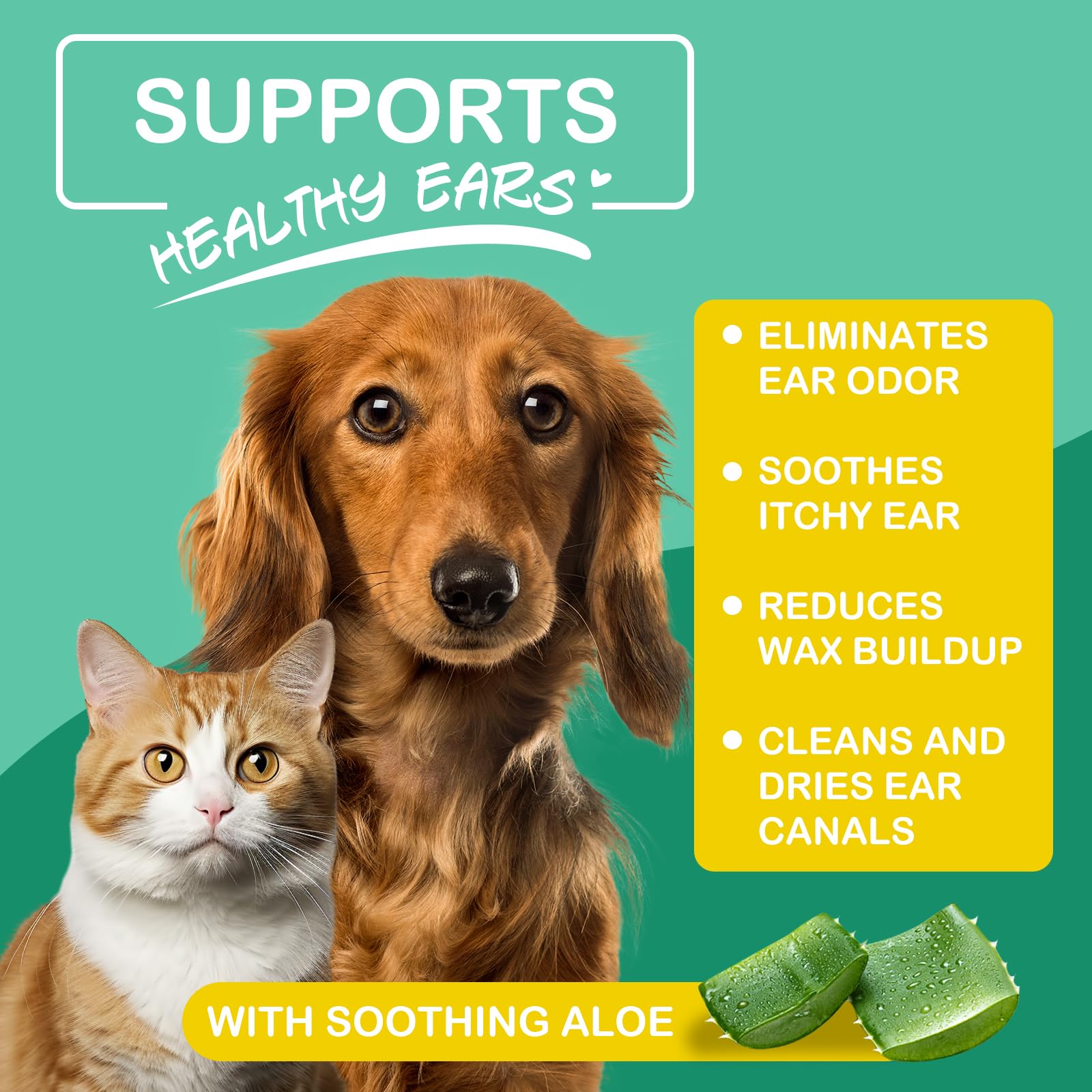 100pk XL Dog Ear Wipes, white, 100 Dog Ear Wipes - Image 3