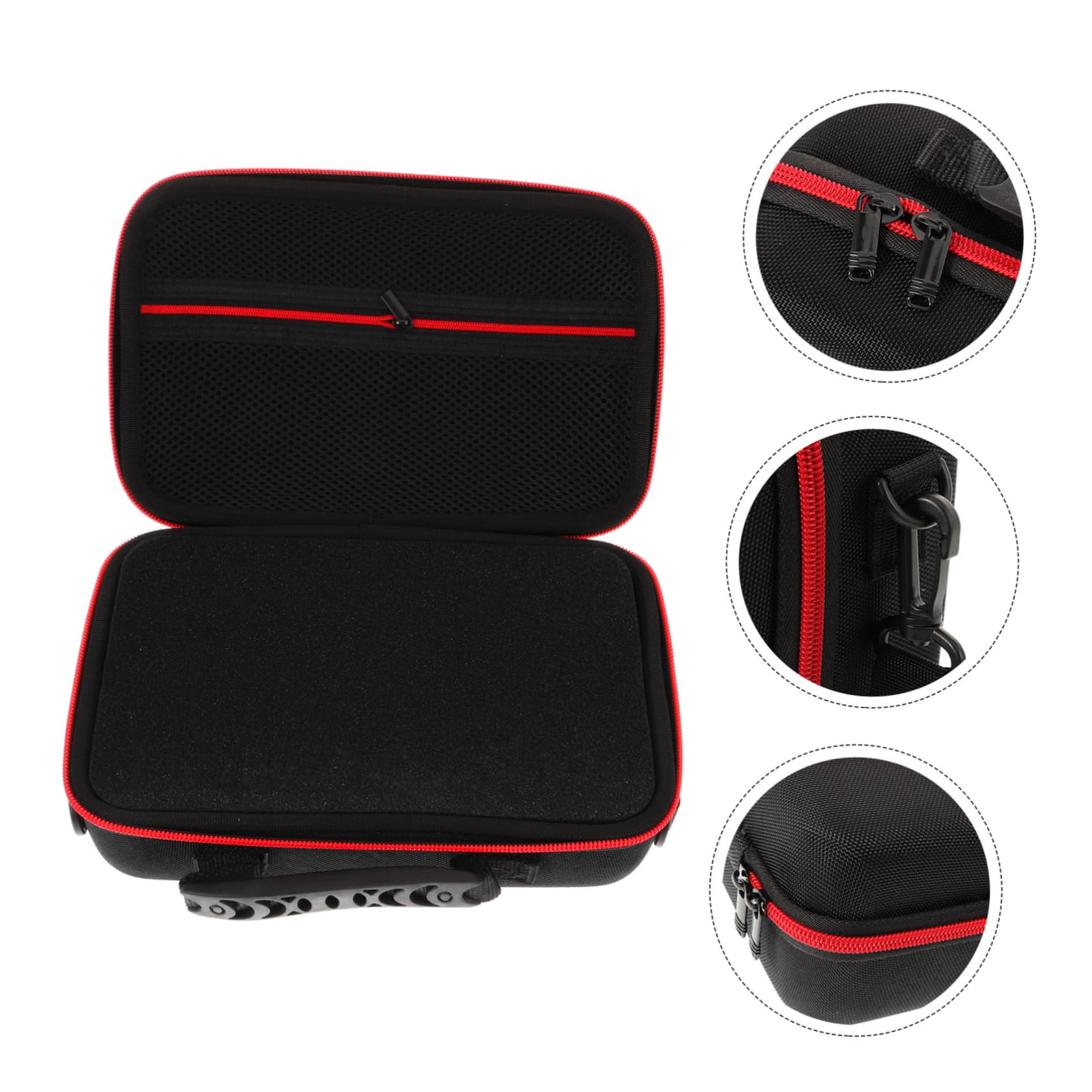 DOITOOL Borsa Porta Fotocamera Rigida Nera in Eva Oxford con Manico | Organizzazione Individuale per Dispositivi Digitali, Chiusura Zip, Formato Compatto per Accessori