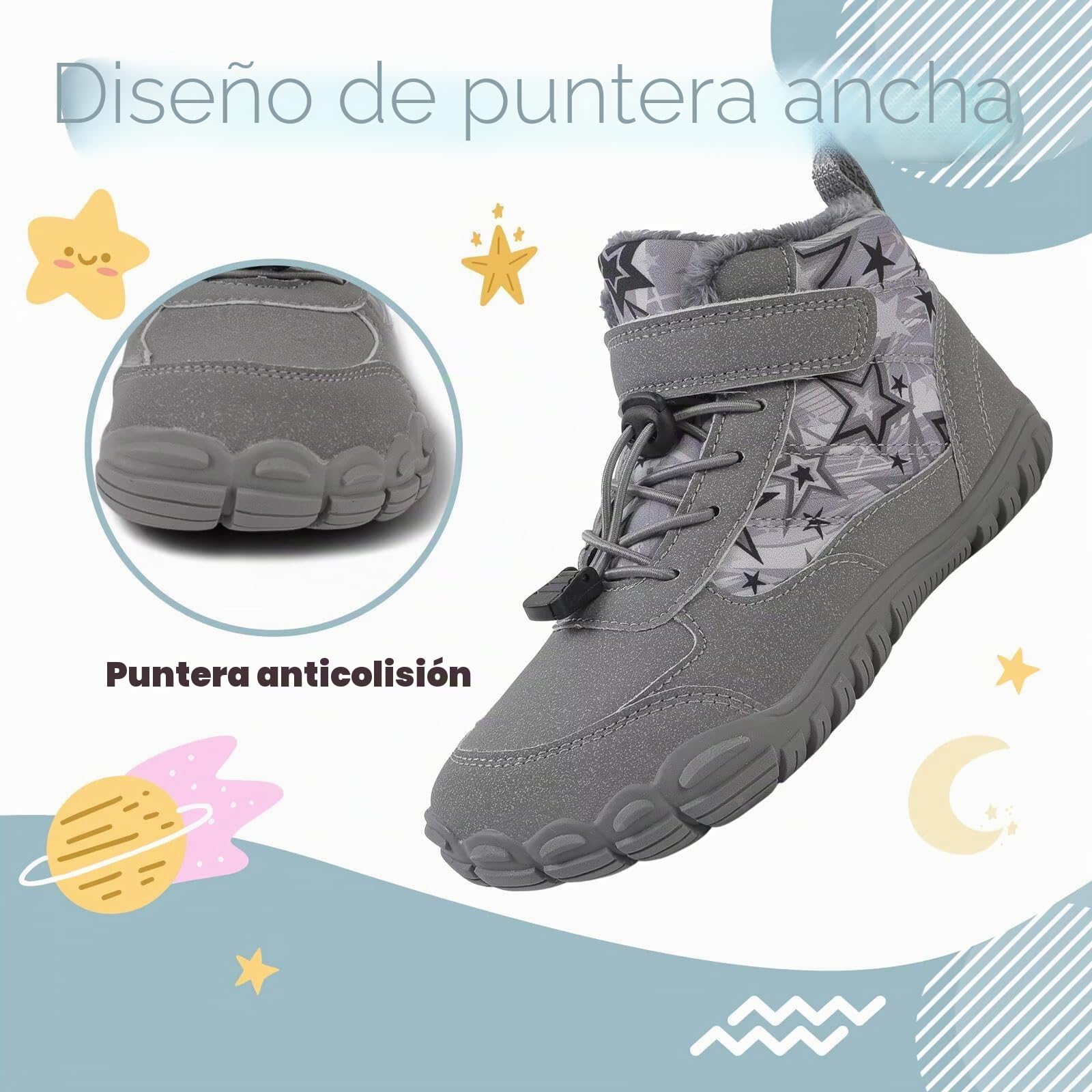 Botas de Nieve Zapatillas Niño Niña Barefoot Invierno Deportivas