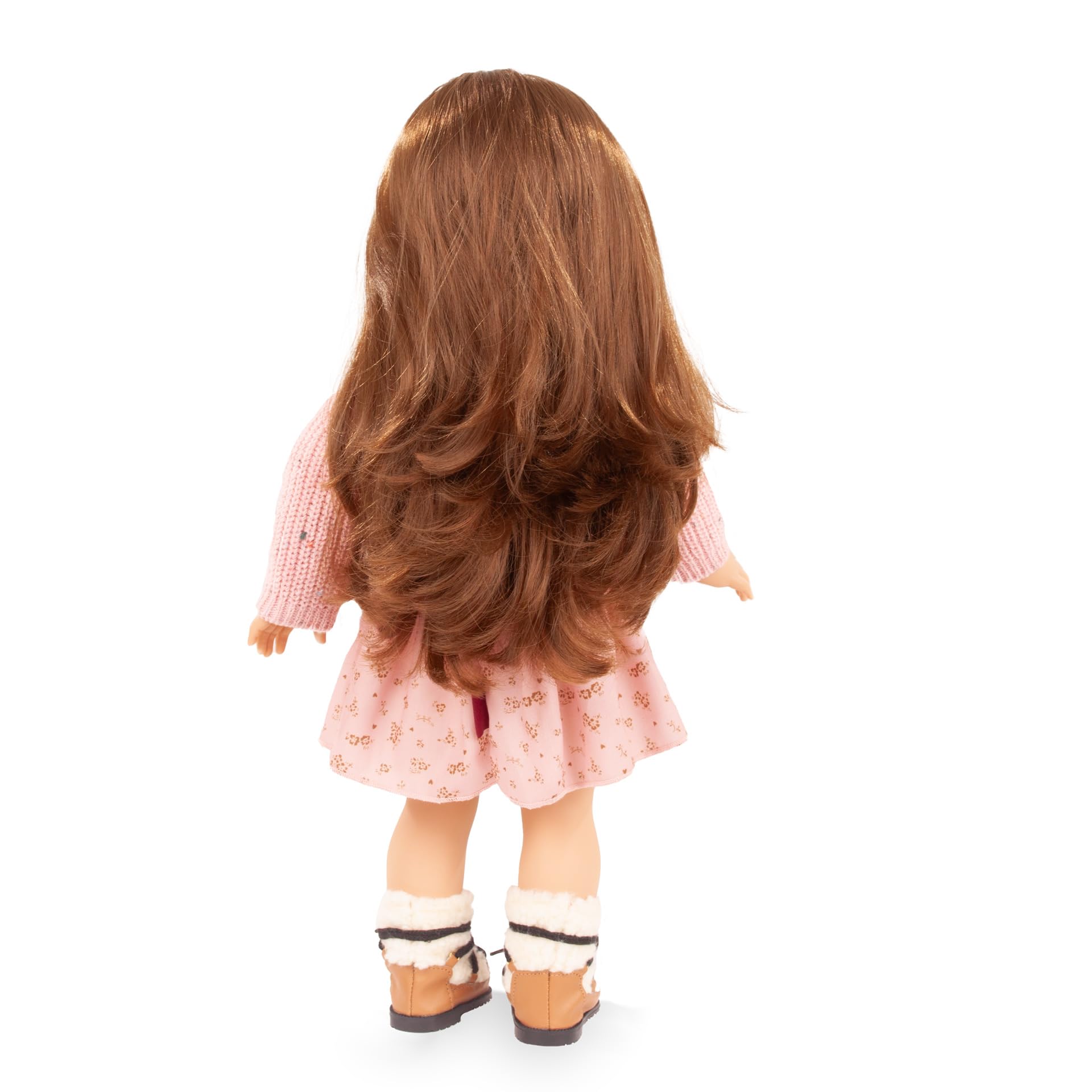 Götz 2690345 Precious Day Girl Elisabeth Millefleur Puppe 46 cm Stehpuppe | 6-tlg, für Kinder ab 3 Jahren, lange braune Haare, braune Schlafaugen, Outfit mit Blumenkleid, frisierbar, Weichkörper