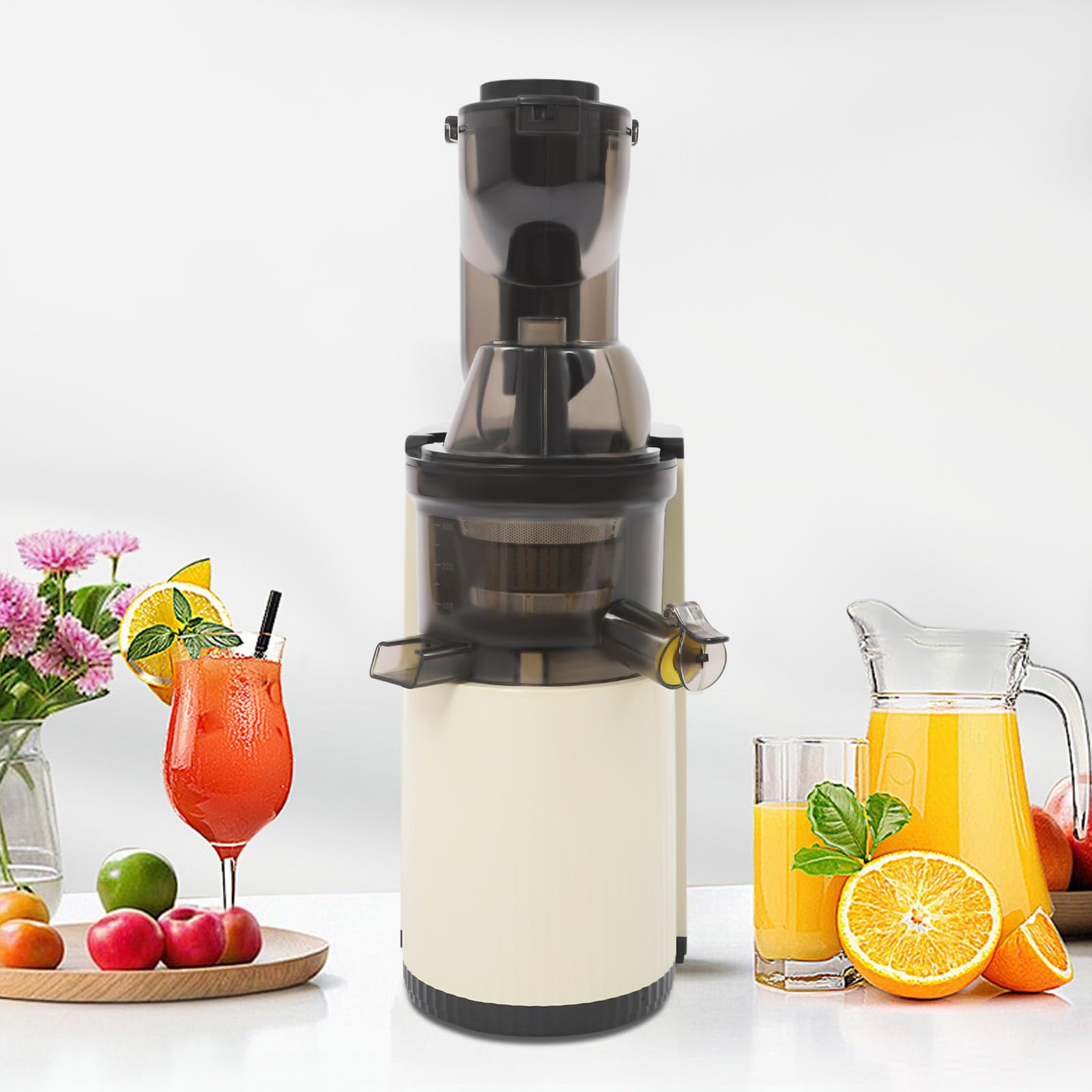 Slow Juicer - Estrattore di succo lento a freddo, 48 giri/min, 800 W, 500 ml, spremiagrumi per cucina e casa