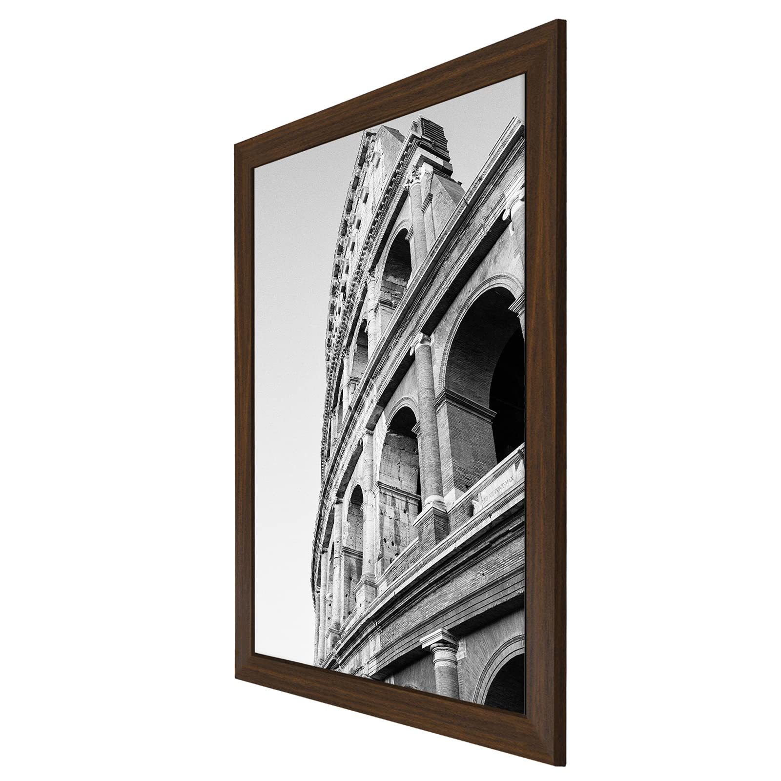 Americanflat 20x24 Poster Frame in Walnut with Polished Plexiglass - Horizontal and Vertical Formats with Included Hanging Hardware