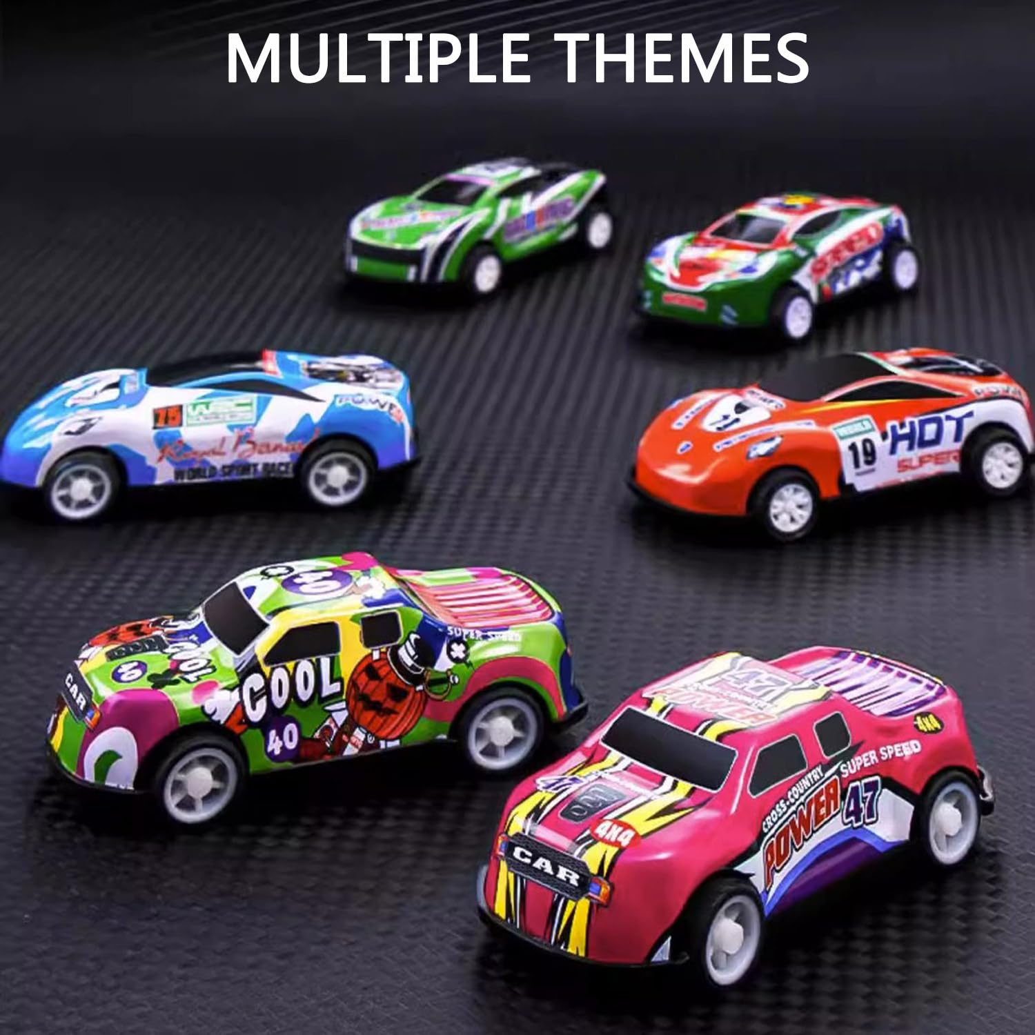 AWAVM Voiture Friction, 8 Pièces Petites Voitures Jouets Voiture Mi Coffret Voiture Jouet Pour Enfants Filles Garcons Amz