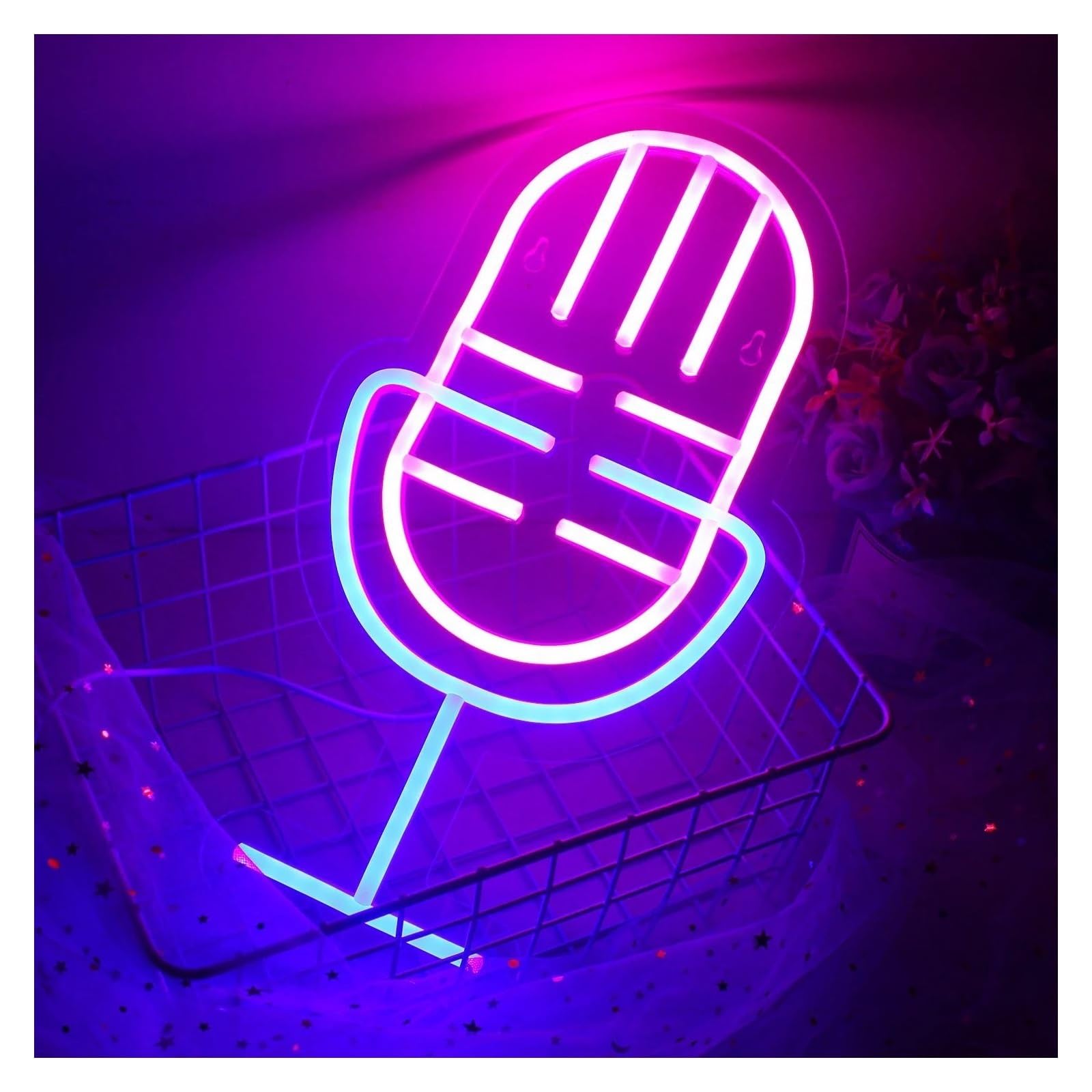 Letrero de neón Luces de neón para micrófonos para fiestas decoración luces para comedor dormitorio hogar pared bodas