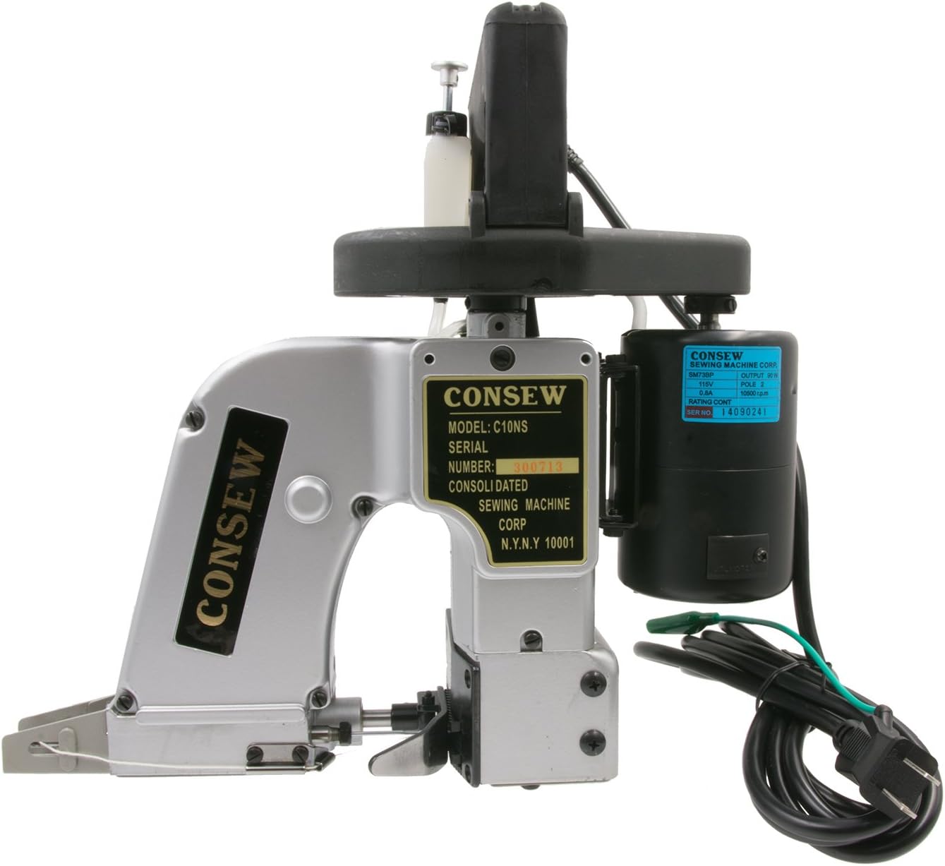 Consew C10NS Heavy Duty Single Needle Chainstitch Portable Bag Closer/Closing Sewing Machine