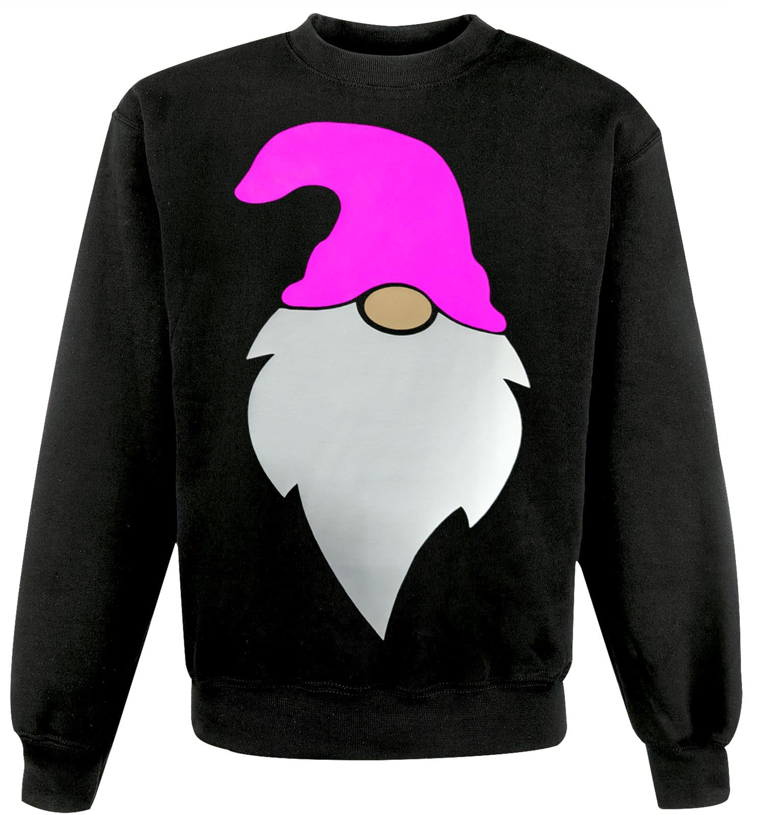 The Dragons Den Adults Scandanavian Festive Gonk Gnome Nordic Santa Claus Black Unisex Christmas Jumper [Pink - X-Large]