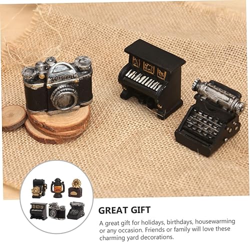 Miniatura 6 de BESPORTBLE 6 piezas de adornos de resina artesanías decoración mini habitación mini electrodomésticos juguete motosierras mini cosas miniaturas