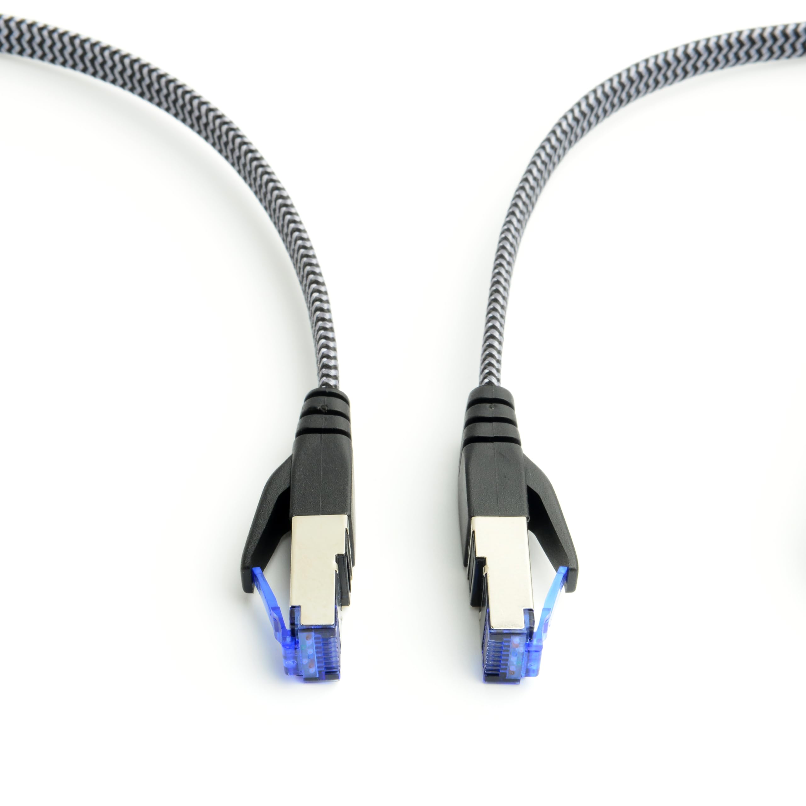 KabelDirekt – Cavo di rete Cat 7 piatto – 30m – 10Gbps, nylon, nero
