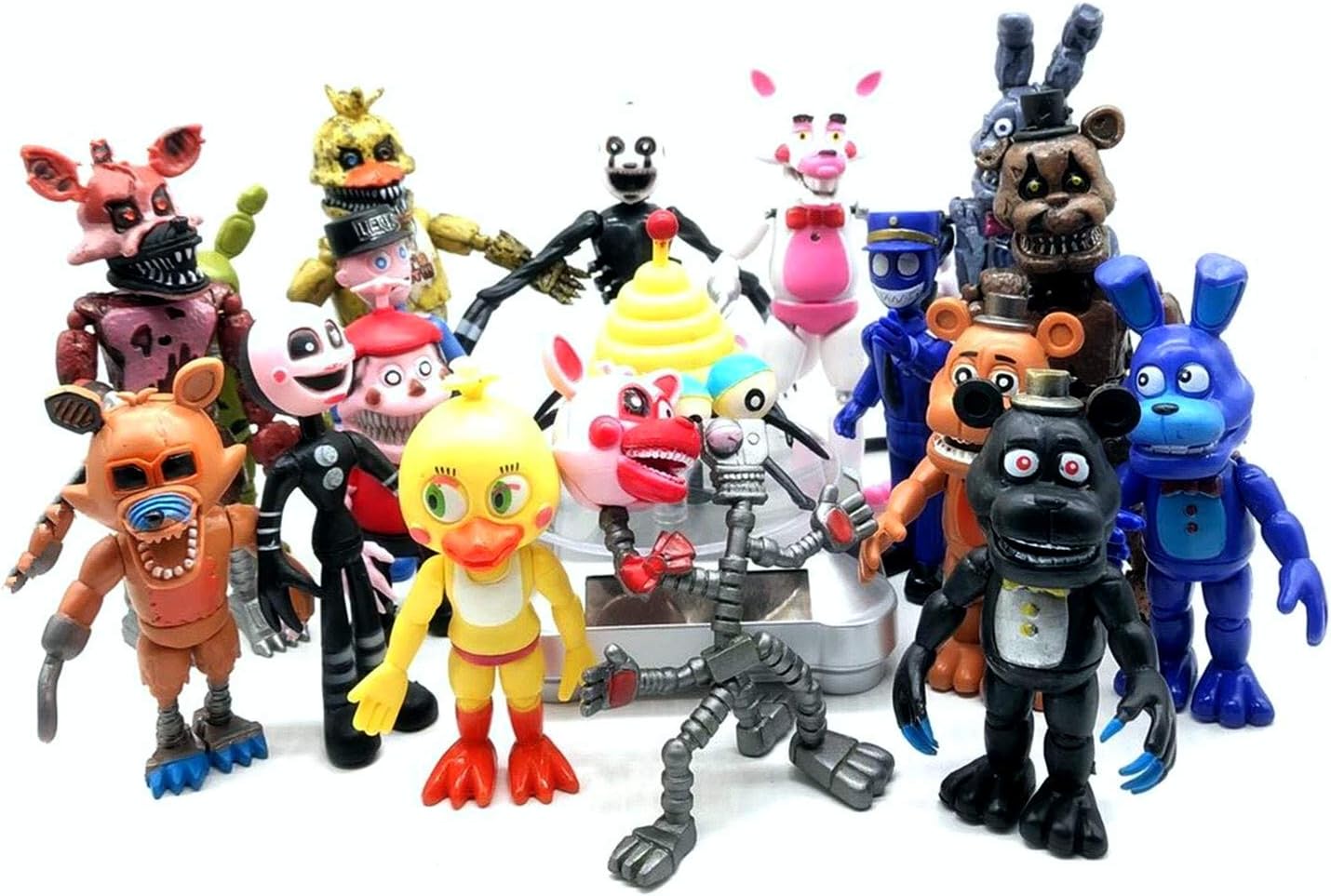 Nelly Gorgeous and Funny Toys Action Figures Set 18 Pcs Freddy Heroes FNAF