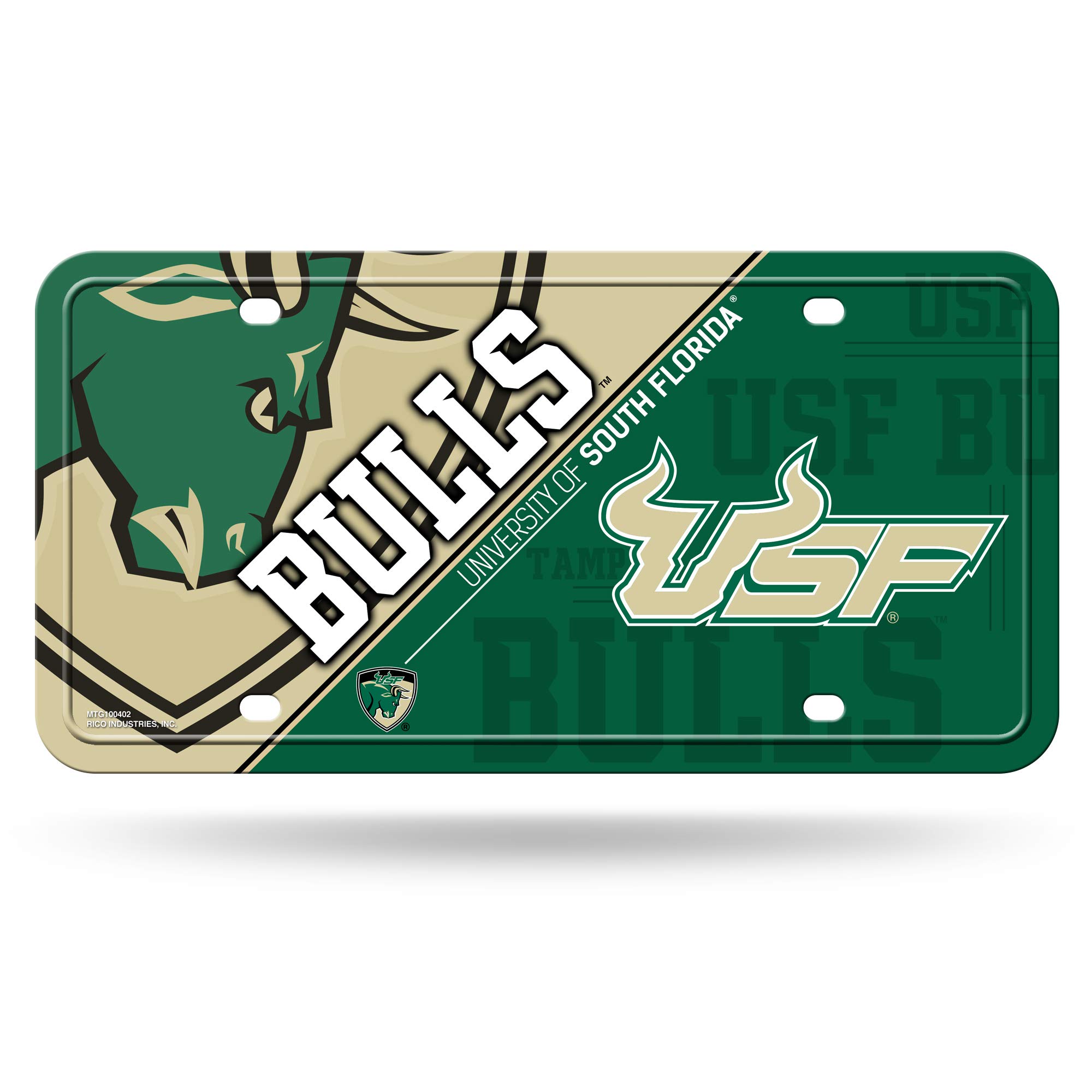 Rico Industries NCAA South Florida Bulls Metal License Plate Tag