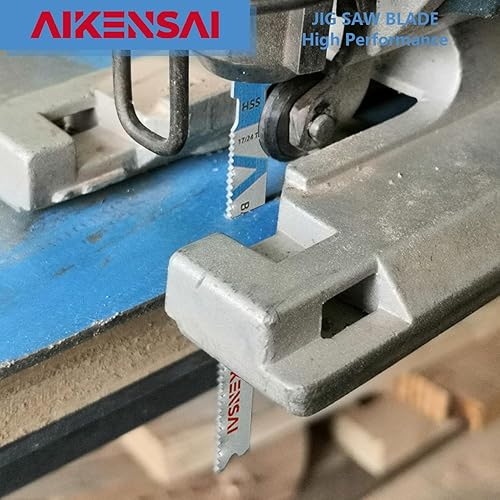 Miniatura 6 de AIKENSAI Juego de 30 hojas de sierra de calar T101B T144D T111C T118A, vástago en T para madera, plástico, metal, surtido de hojas de sierra de