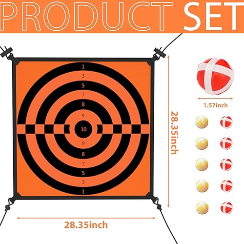 Miniatura 4 de jumpfly Juego de trampolín para niños, accesorios de trampolín con 10 bolas de palo, para interiores y exteriores, juego divertido para niños