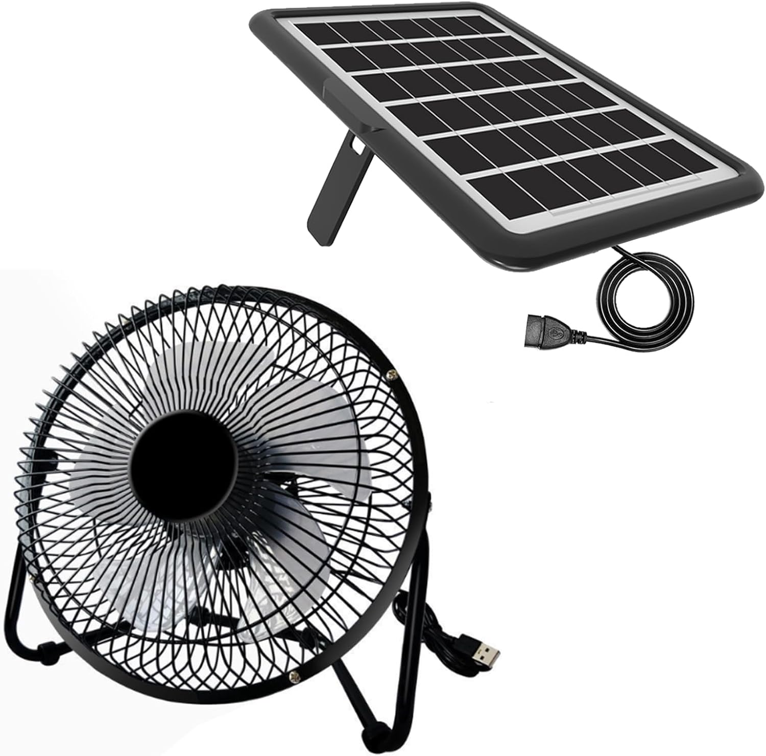 8 Inch Solar Powered Fan with Big Solar Panel 18W, Cloudy Days Working Solar Fan for Ventilation and Cooling in Greenhouse, Attic, Pet House, Chicken Coop, Garage, Camping, Install-free