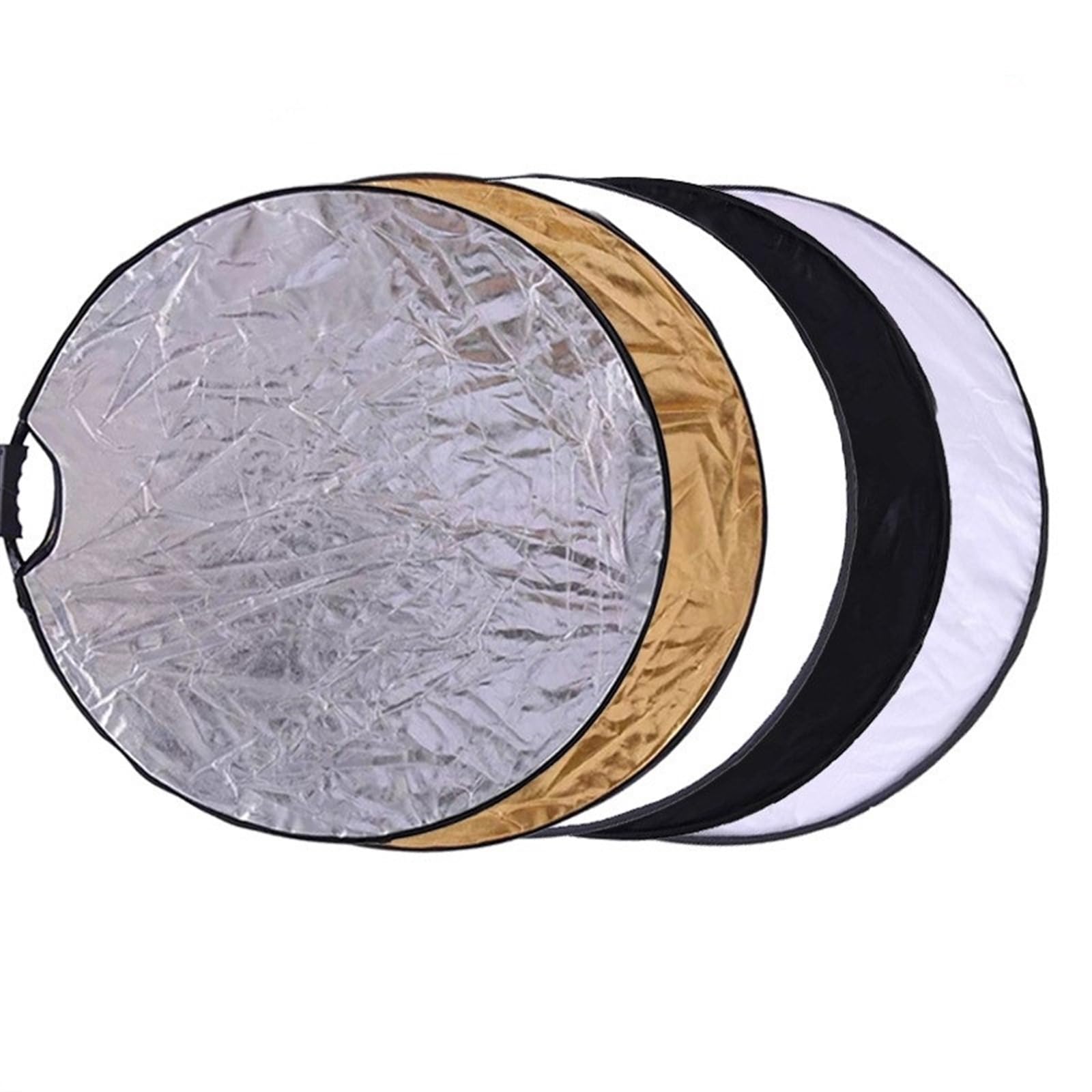 Reflector 5 en 1 Plata Blanco Oro Portátil Plegable Luz Suave Fotografía Redonda for Estudio Reflector Fotografia (Size : 60CM-5in1)