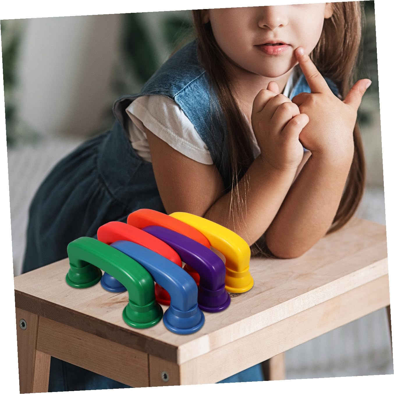 Telefono Giocattolo Sussurrante Set da 12 Pezzi in Plastica Colorata Gioco Educativo per Piccoli Design Ergonomico Stimola Capacità Uditive e Coordinazione Occhio-Mano per la