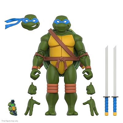 Super7 ULTIMATES! Teenage Mutant Ninja Turtles Michelangelo - 7" TMNT Action Figure with Accessories Classic Cartoon Collectibles and Retro Toys