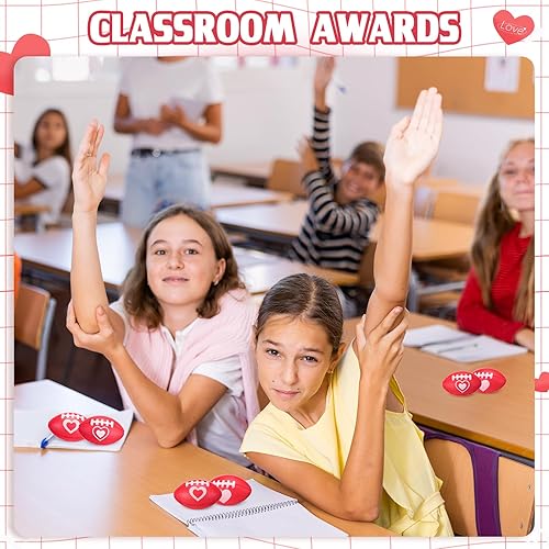 Miniatura 5 de Simgoing 120 bolas de fútbol para el día de San Valentín, bolas antiestrés de 2.13 pulgadas, pequeños juguetes de fútbol de espuma para niños, aula,