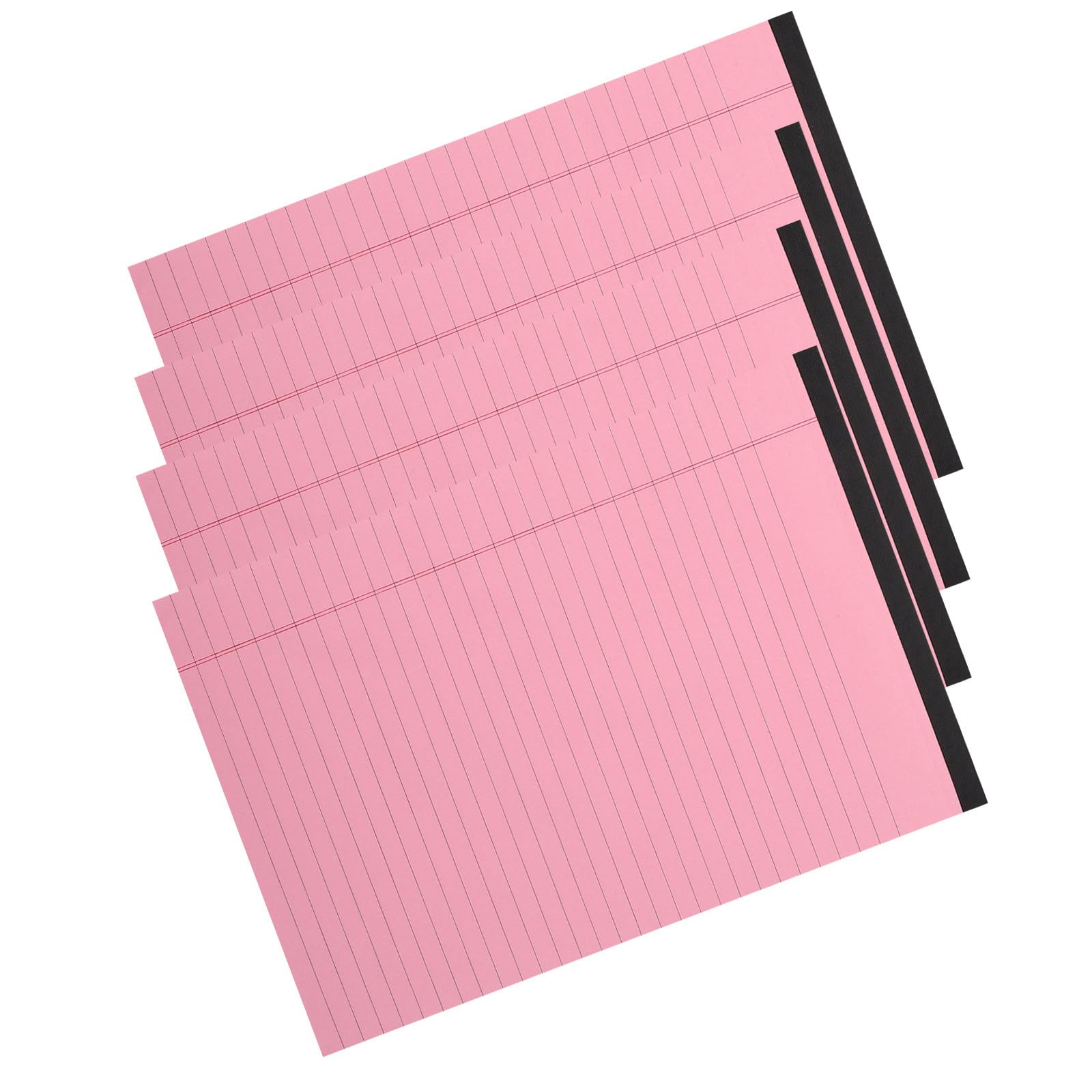 SHINEOFI 4 Stück-Pack A4 Notizblöcke Rosa mit Trennblättern Liniertes Papier Horizontaler Aufbau und Getrennte Spalten für Schule und Arbeit