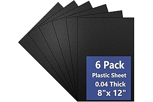 Black Plastic Sheet 8x12x0.04 in: Durable & Versatile for DIY Creations