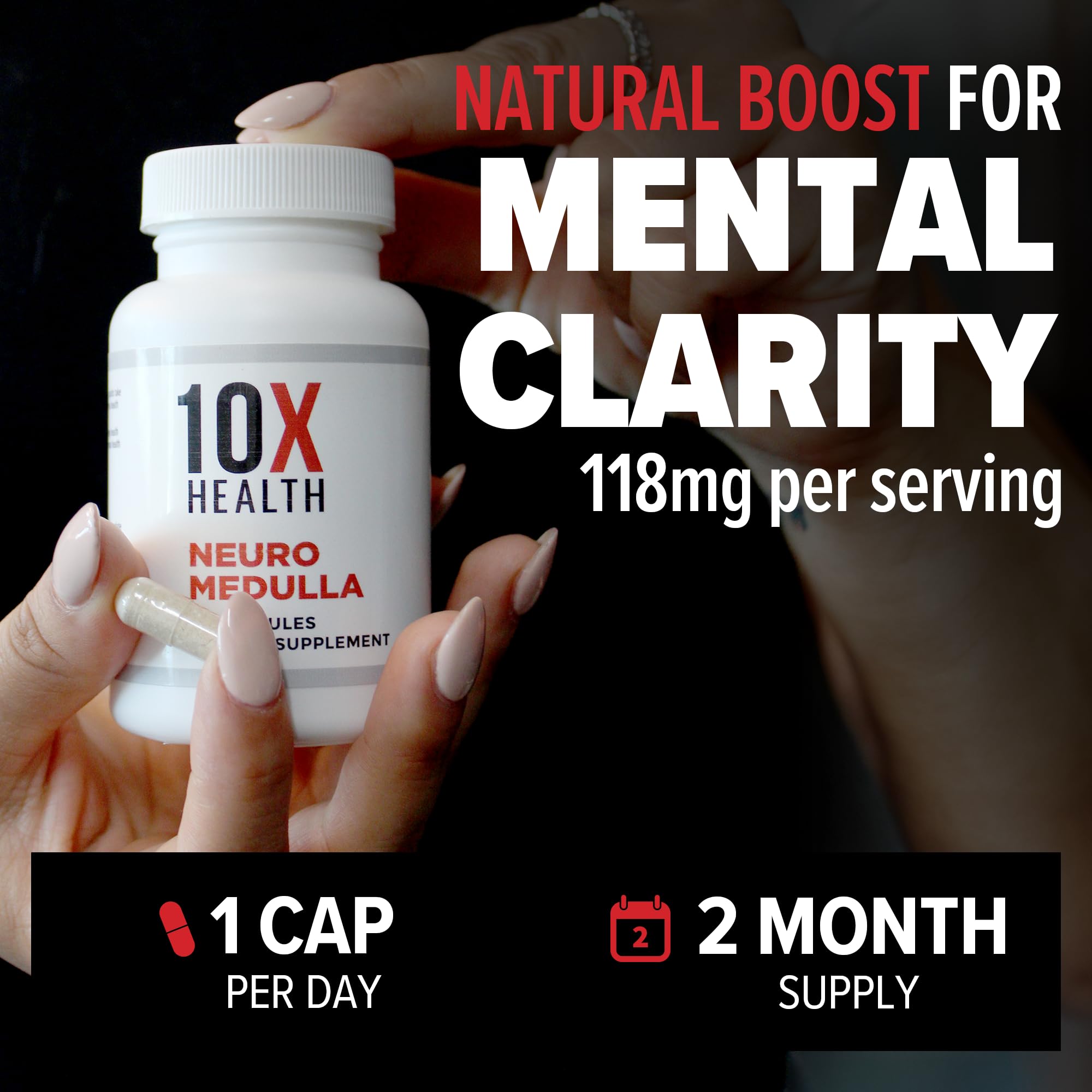 10X Health Brain Supplements for Memory and Focus - 60 Capsules — Amazon image 6