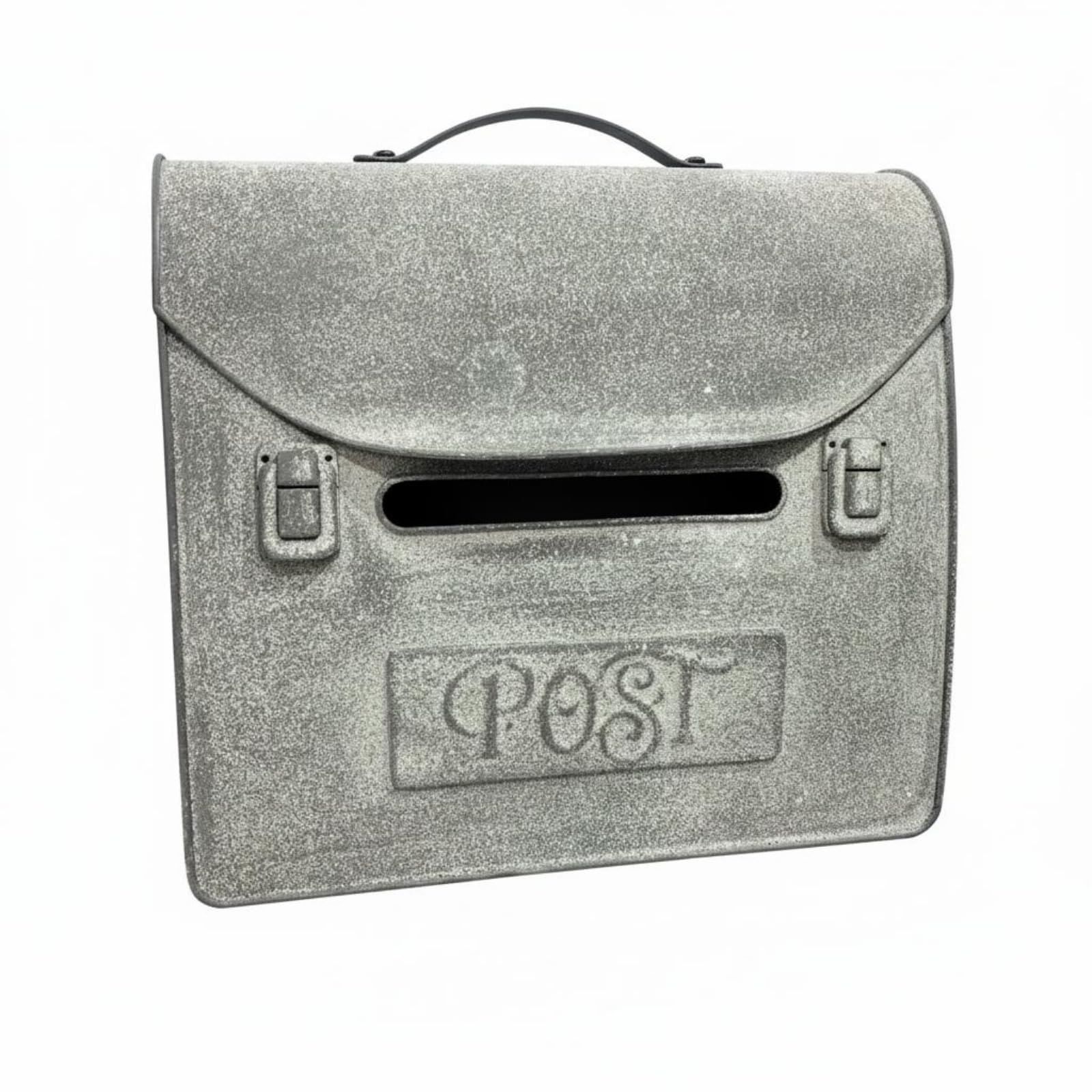 Outdoor Use Gray Metal Mailbox Embossed Design Rustic Wall Mail Box Vintage Post Box for Courtyard, Garden, Porch, Slate Gray|Home & Kitchen | Home Improvement-image-37