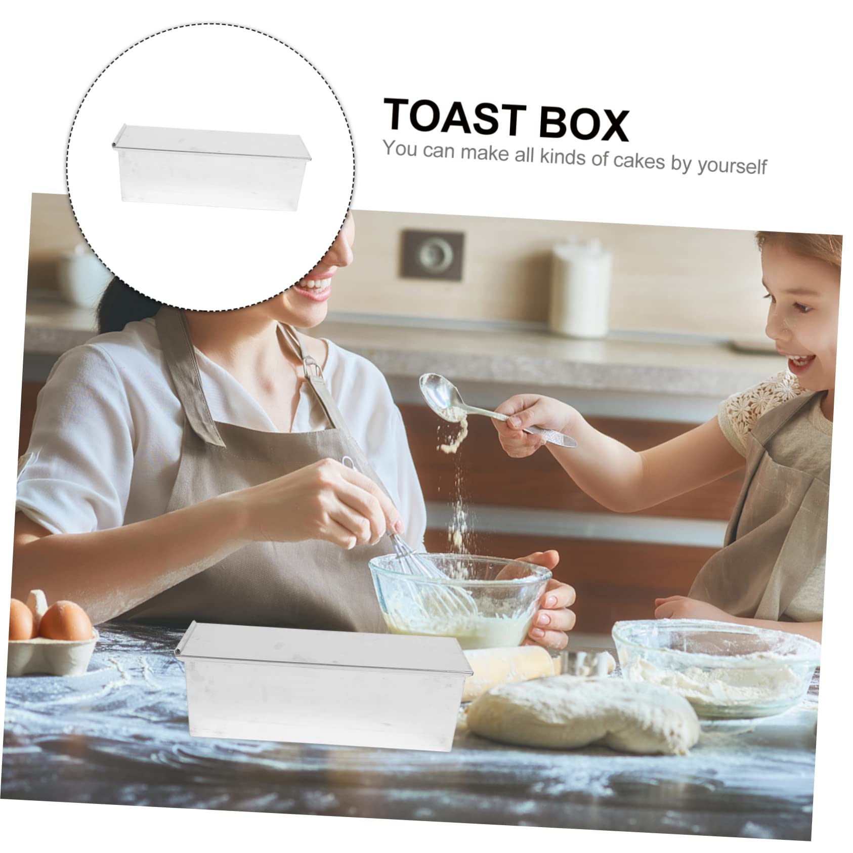 Toastbackform mit Deckel aus Hochwertiger Antihaftbeschichtet für Einfache Reinigung und Langlebigen Gebrauch Geeignet als Küchenzubehör für Backblech und Brotbackformen